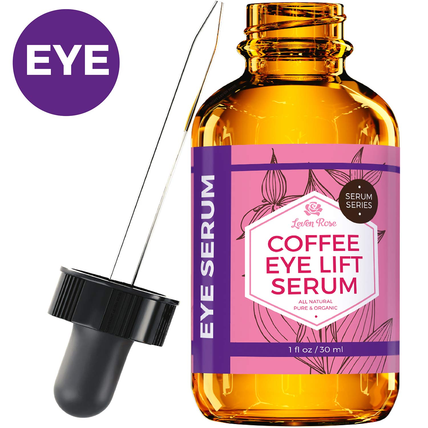 Leven Rose Coffee Oil Caffeine Serum for Eyes - Anti aging Organic Under Eye - Leven Rose Official Product View 2