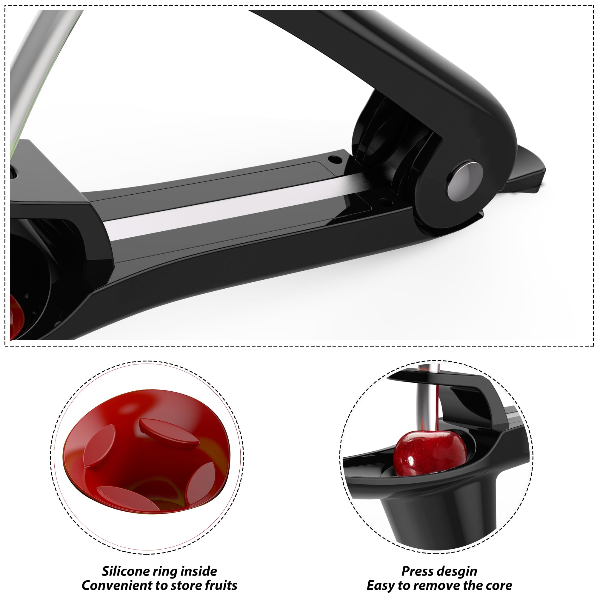 Cherry Pitter - UCMORX Stainless Steel Cherries Pitter Tool Cherr by UCMORX - Angle View 6
