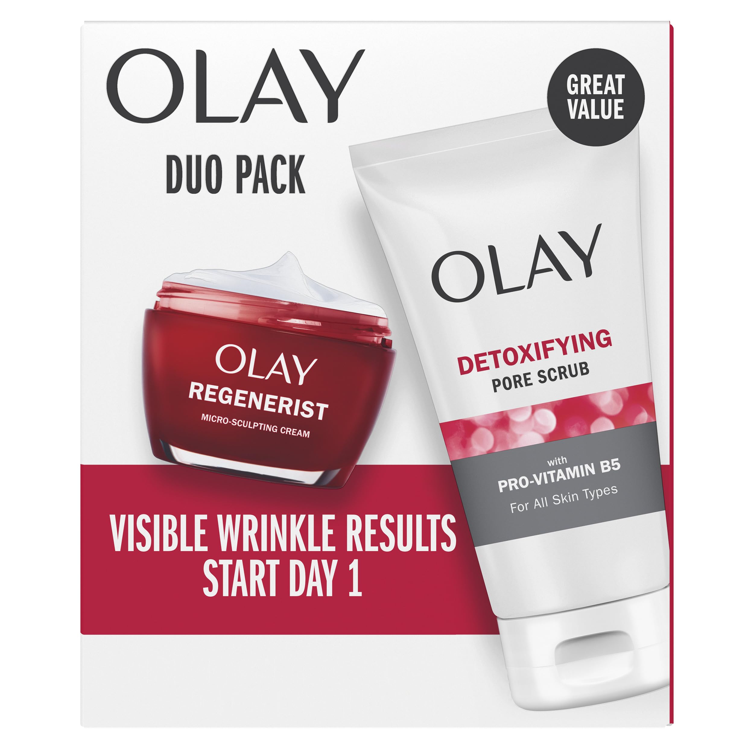 Olay Face Wash Regenerist Advanced Anti-Aging Pore Scrub - Product Imagery