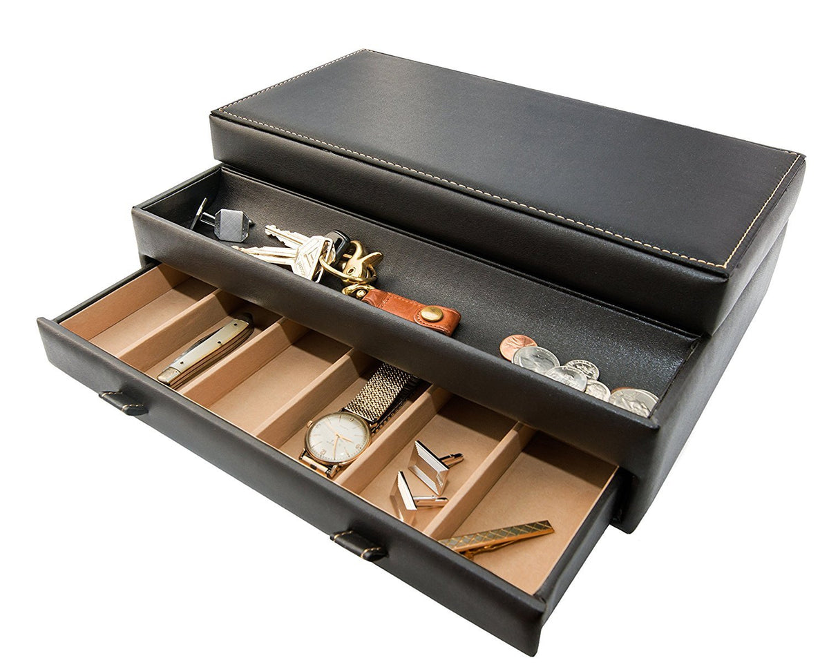 Stock Your Home Mens Valet Tray Men s Jewelry Box Night - Stock Your Home Official Imagery - 5