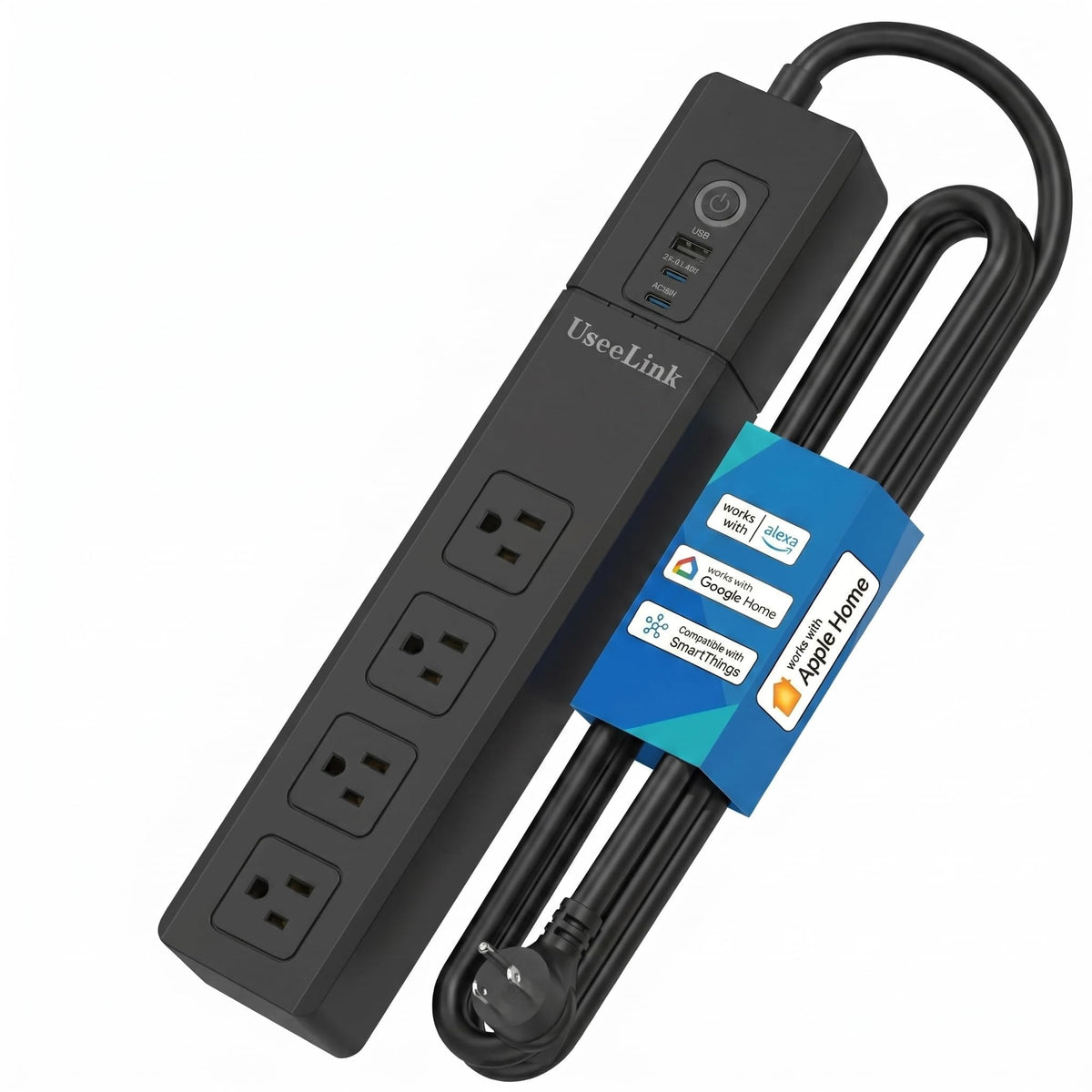 Smart Power Strip UseeLink WiFi Surge Protector Compatible - UseeLink Official Imagery - 1