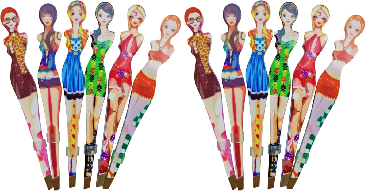 Tvoip 6Pcs Professional Girl Eyebrow Tweezer Stainless Steel - Tvoip Official Imagery - 2