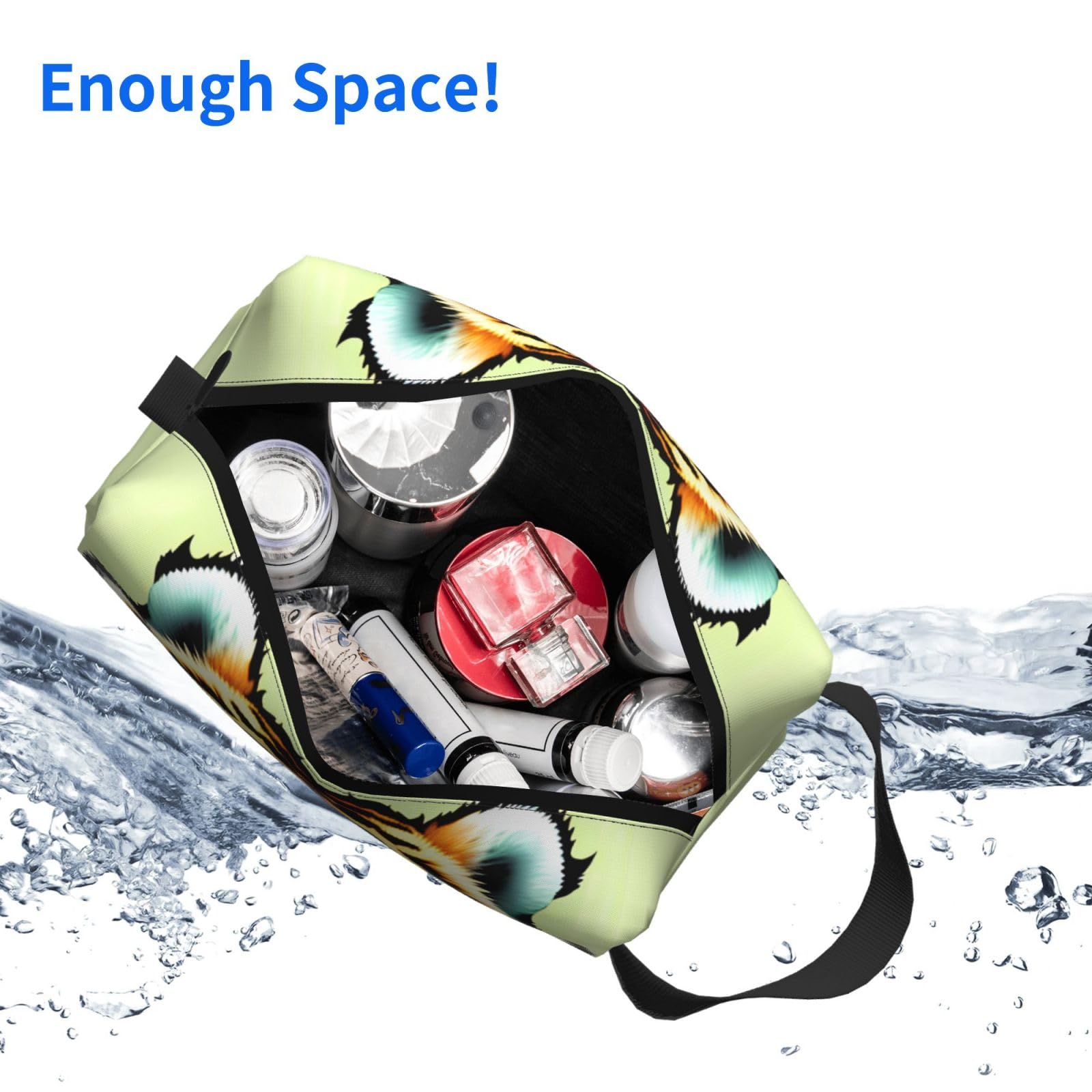 SXZVVBN Little fat tiger head Large Capacity Travel Toiletry Bag Durable Oxford Cloth Makeup Organizer Cosmetic Pouch