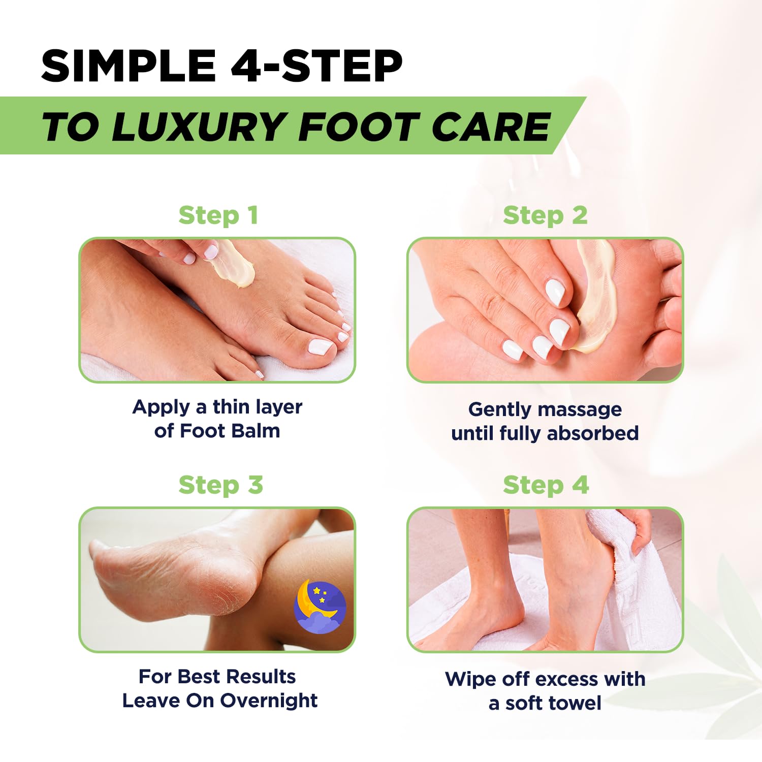 FOOT CURE Tea Tree Oil Foot Balm for Dry Cracked Heels