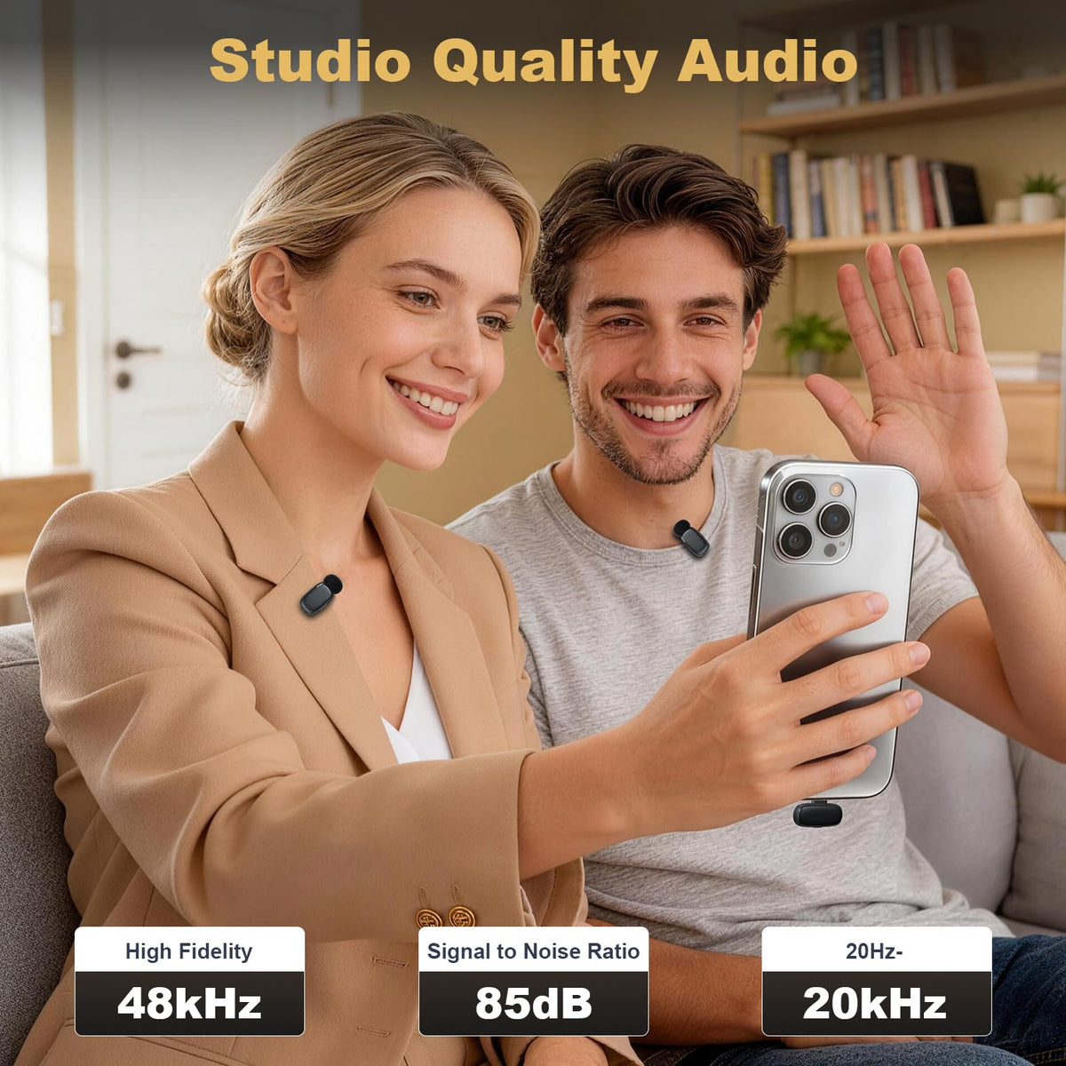 Wireless Lavalier Mini Microphone for iPhone ipad Android - IJCUIJM Official Imagery - 8