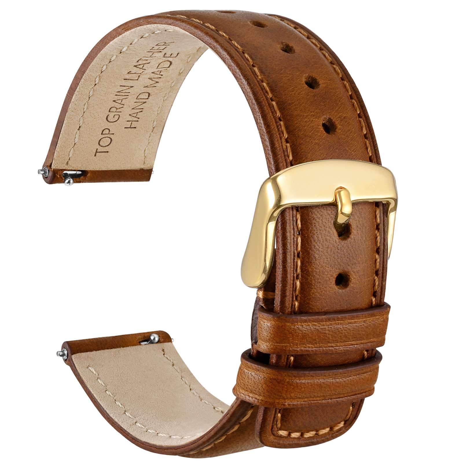 WOCCI Quick Release Watch Band, Distressed Genuine Leather, - Product Imagery