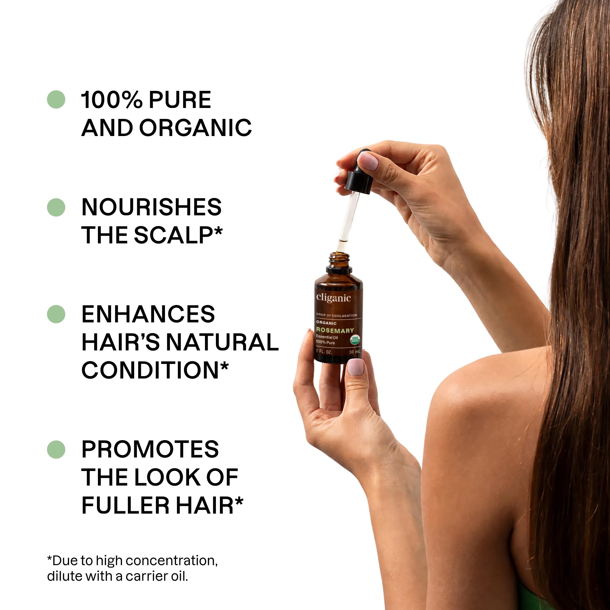 Cliganic Organic Rosemary Essential Oil for Hair, Skin, Aromatherapy - 100% - Cliganic Official Product View 8
