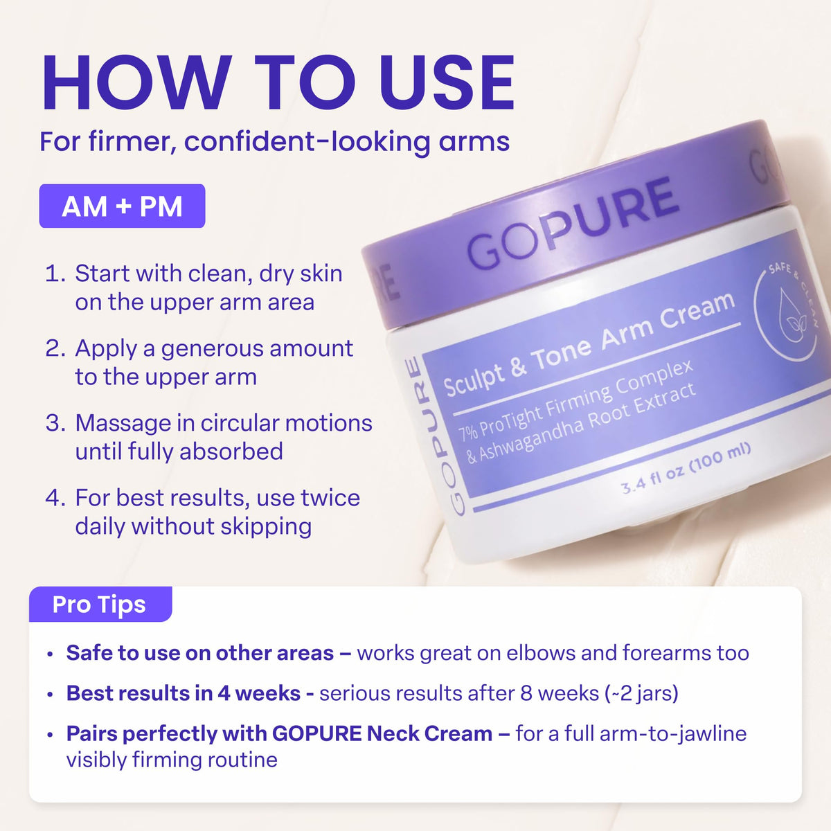 goPure Sculpt Tone Arm Cream - goPure Official Imagery - 8