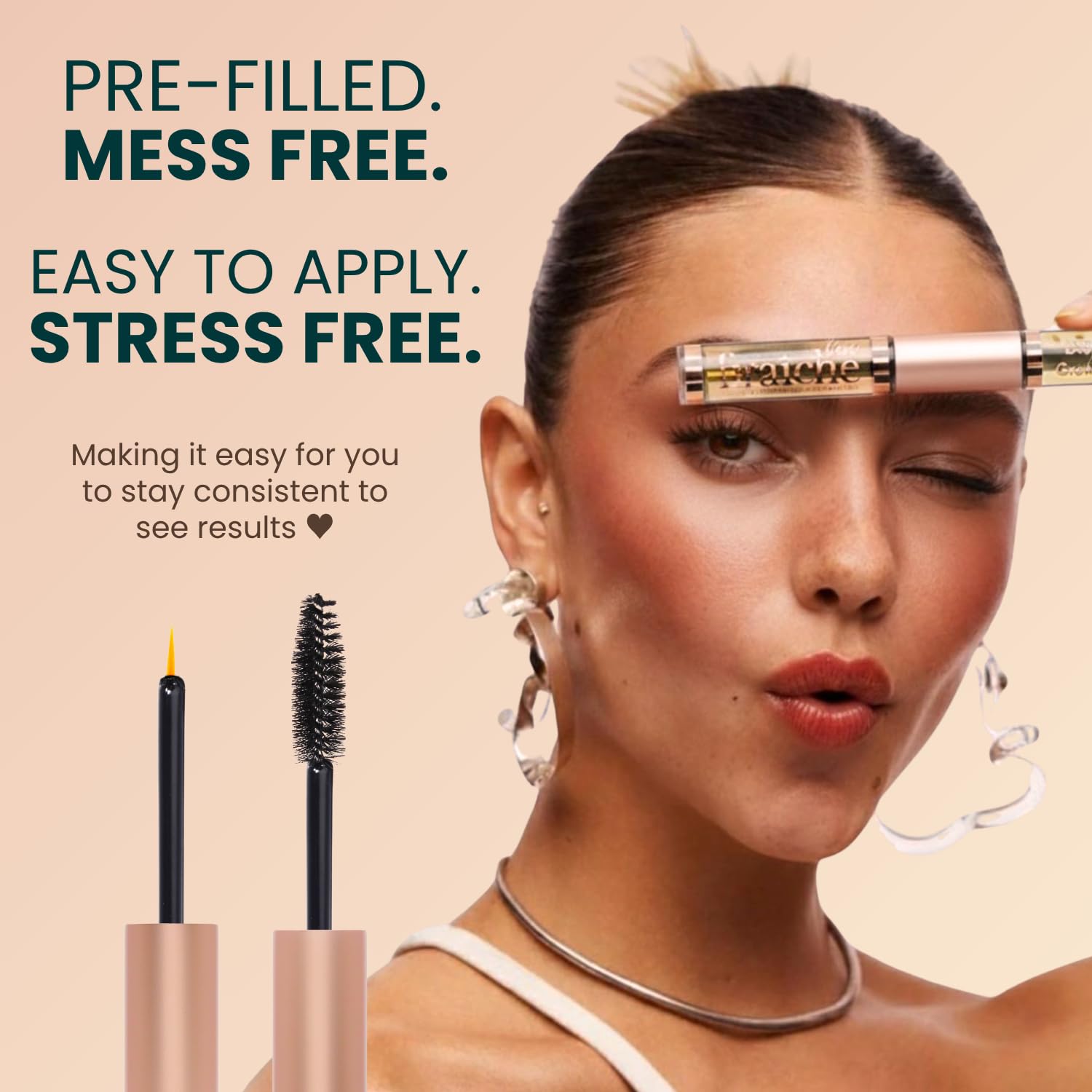 Live Fraiche Organic Castor Oil Eyelash Growth Serum, Eyebrow Lash Ser - View 5