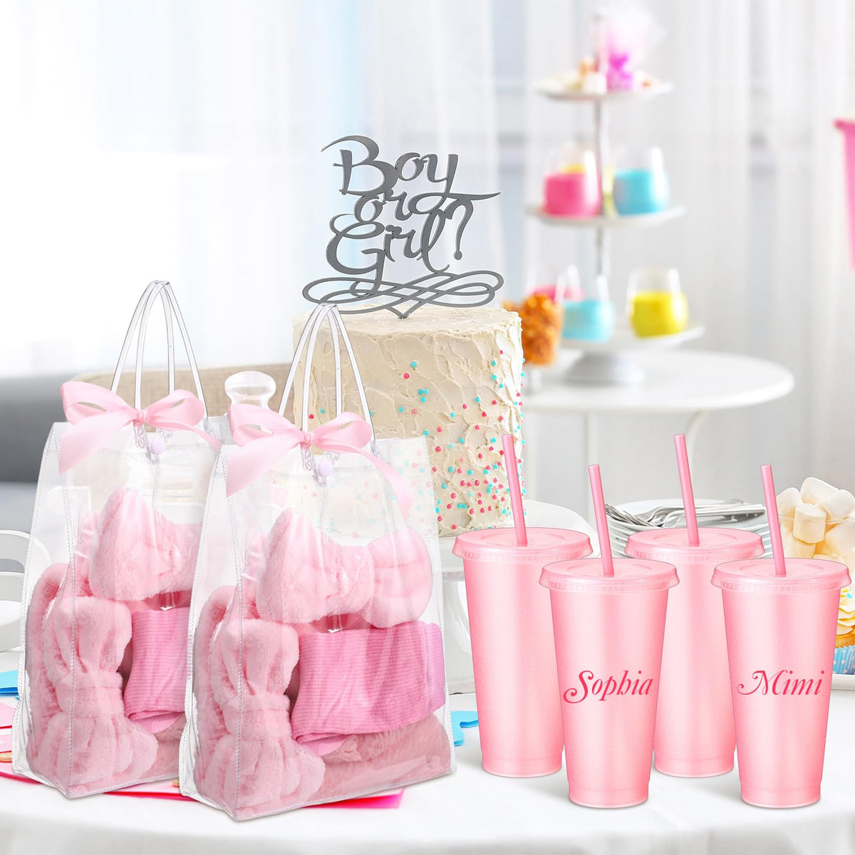 31 Pcs Spa Party Favors Pink Bow Headband Eye Mask Bridal - Suncalla Official Imagery - 7