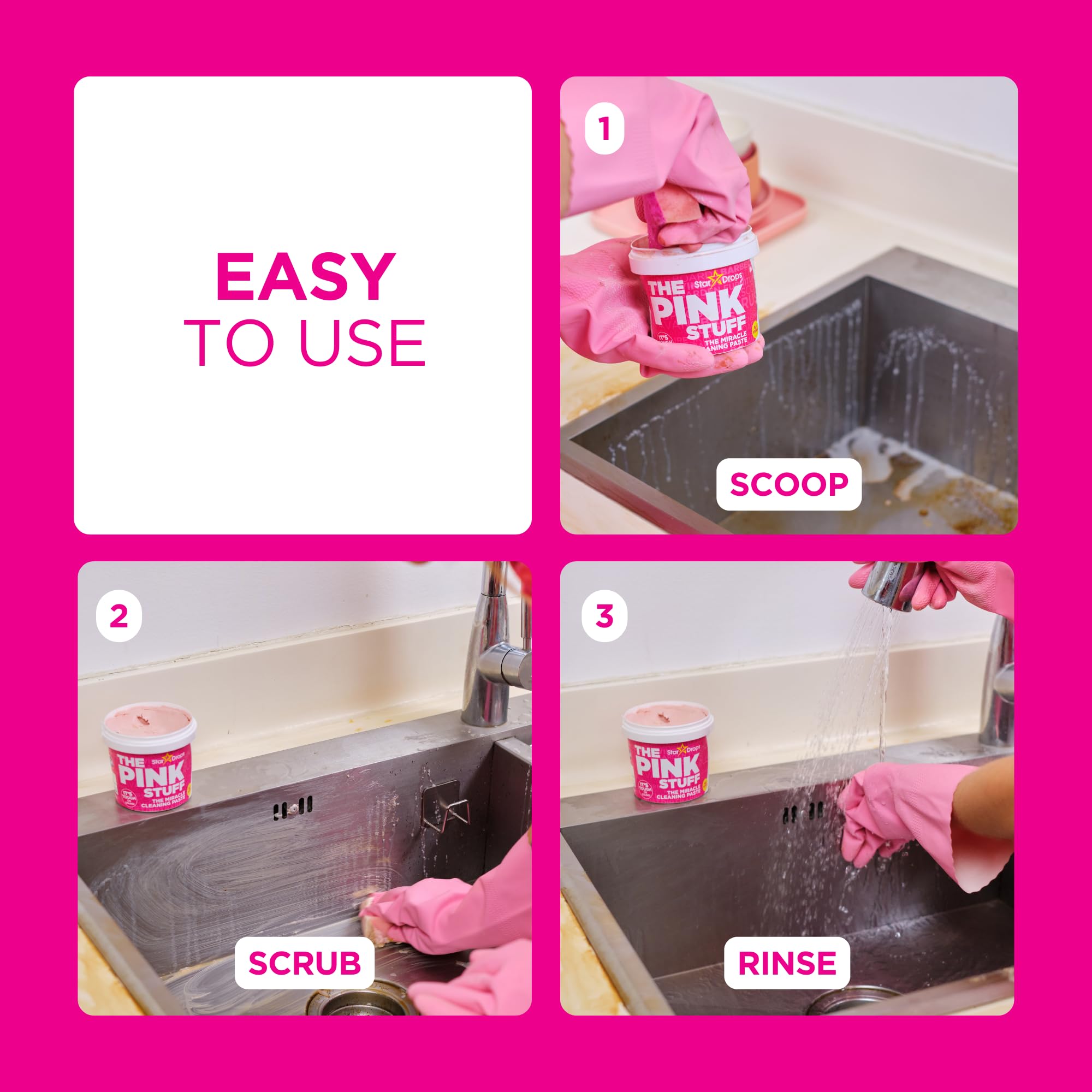 Stardrops The Pink Stuff Miracle Cleaning Paste, 17.6 Oz - View 8
