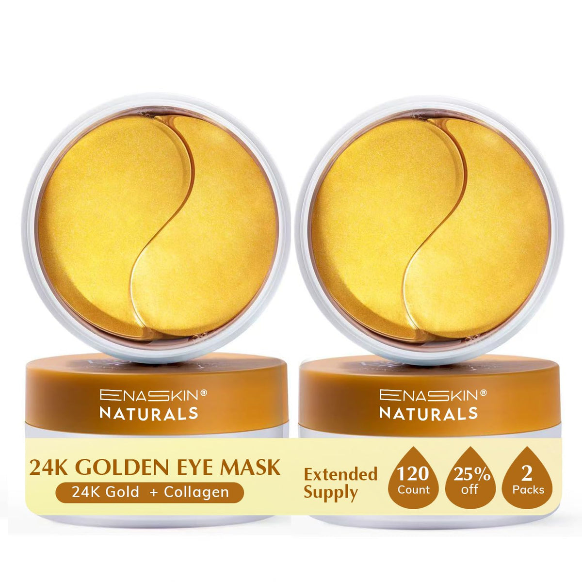 Enaskin Naturals 24K Gold Under Eye Patches for Dark Circles - Enaskin Naturals Official Imagery - 2