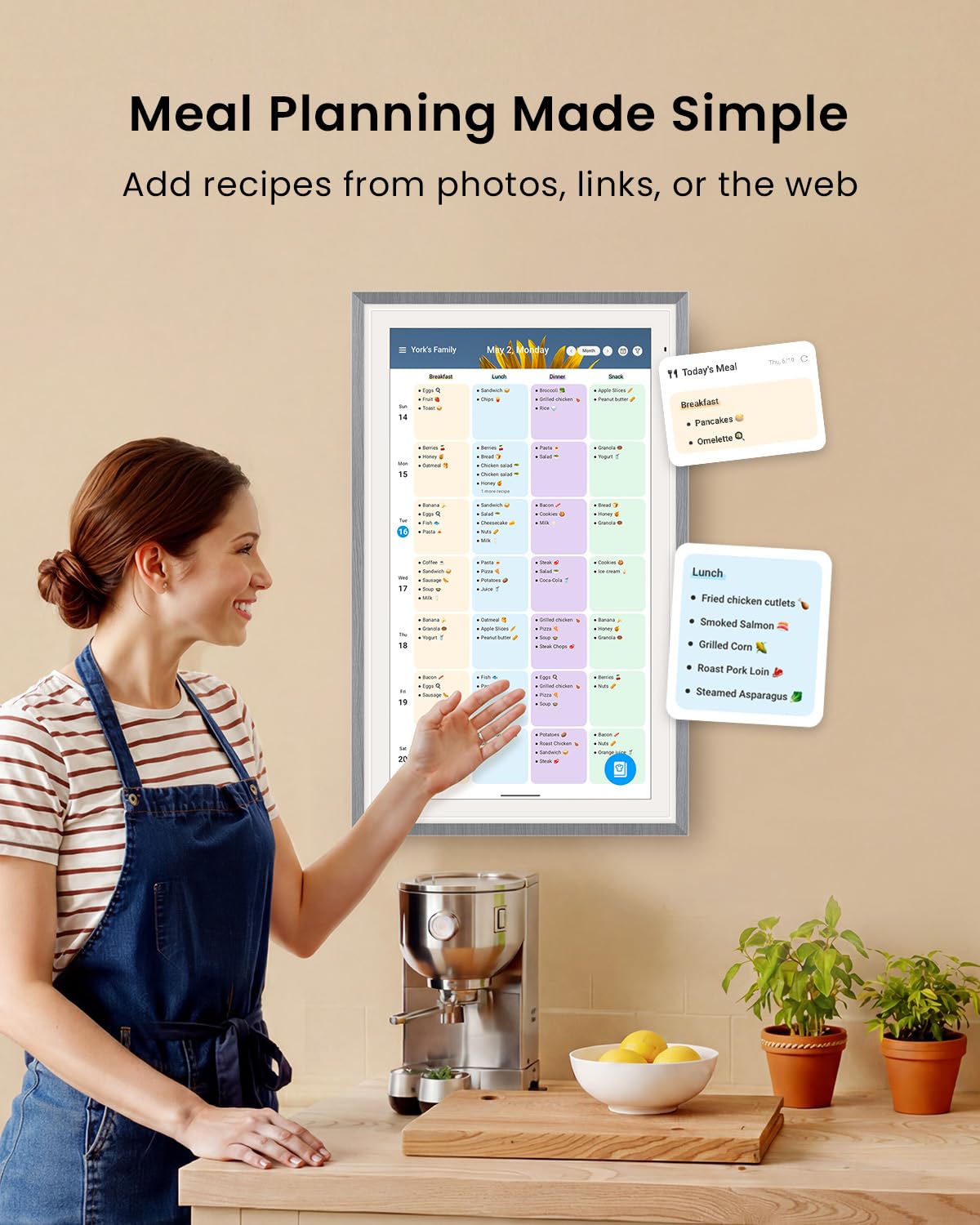 Apolosign 27-inch Digital Calendar & Smart Family Wall Planner, N - ApoloSign Official Product View 4