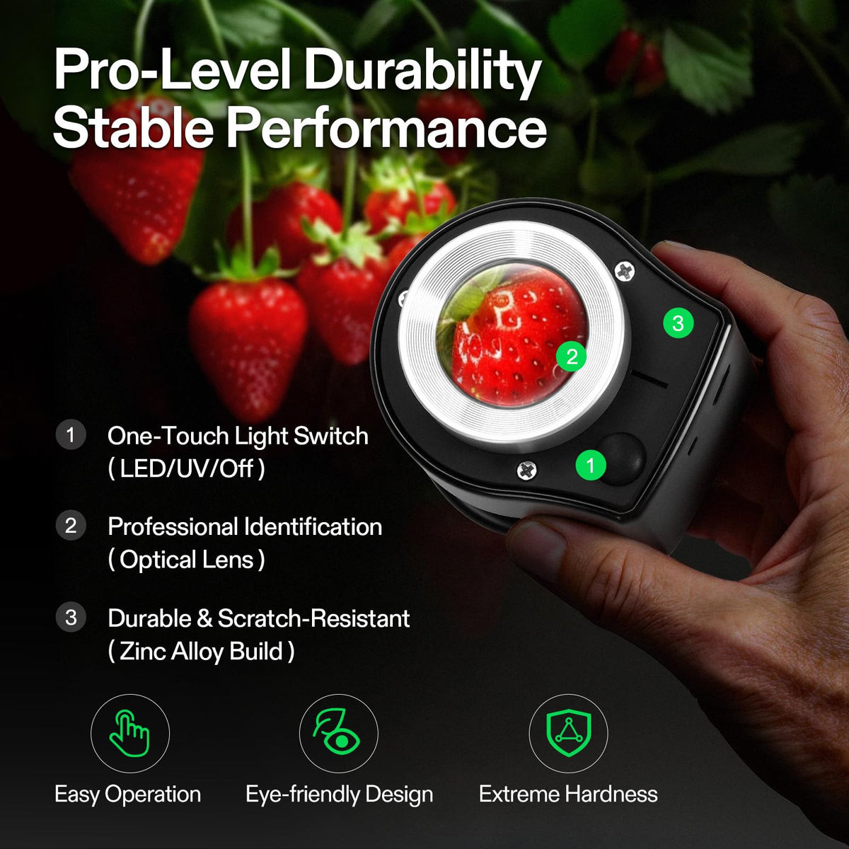 VIVOSUN 30X Rechargeable Loupe Magnifier with LED Light and - VIVOSUN Official Imagery - 7