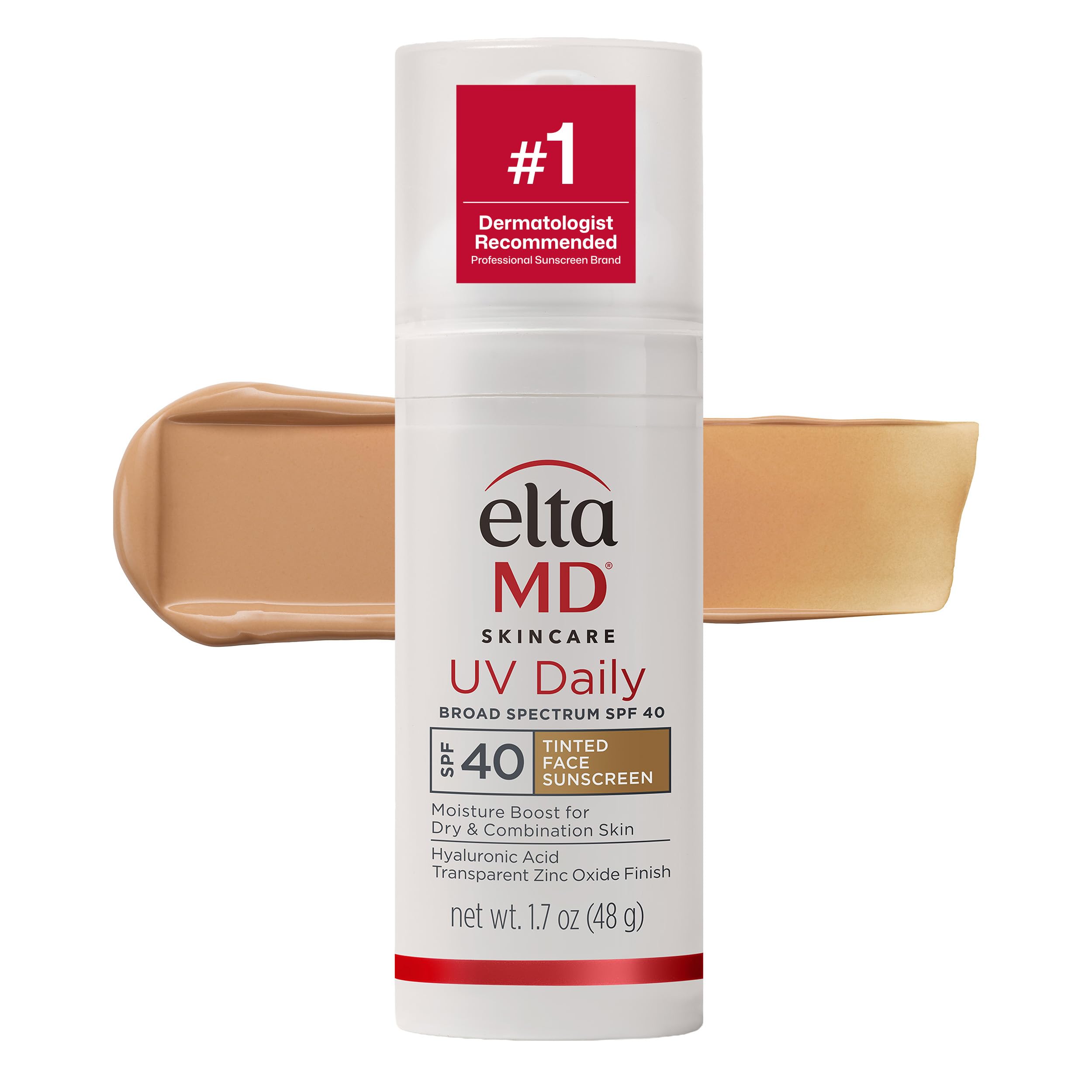 EltaMD UV Daily Face Sunscreen Moisturizer, Zinc Oxide, SPF 40 - Product Imagery