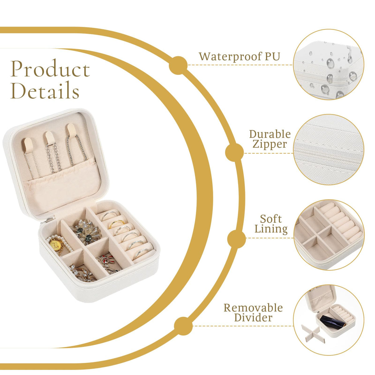 Prasacco 12 Pcs Travel Jewelry Case Bridesmaid Proposal Box - Prasacco Official Imagery - 5