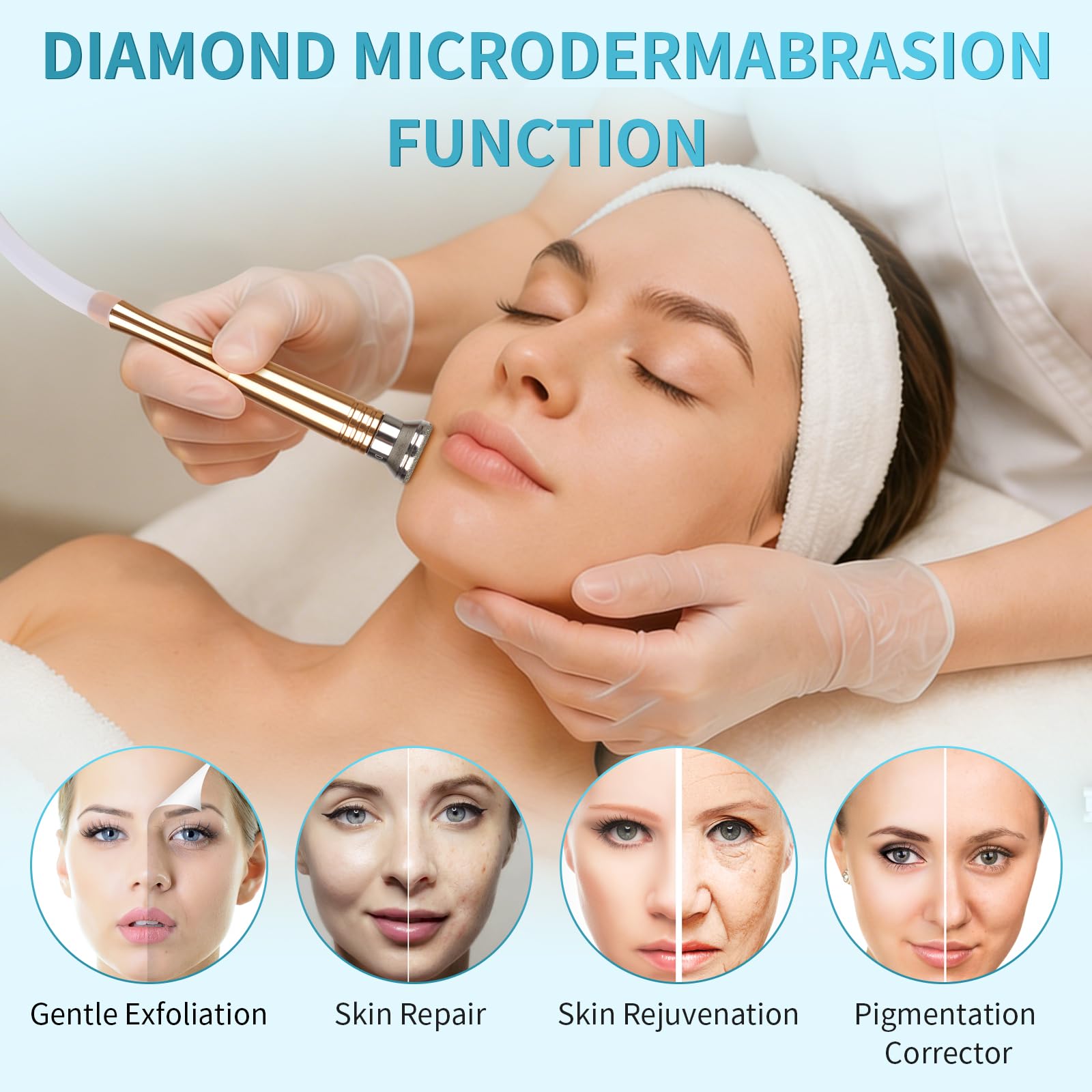 3 in 1 Diamond Microdermabrasion Machine, Professional - AIMENGXI