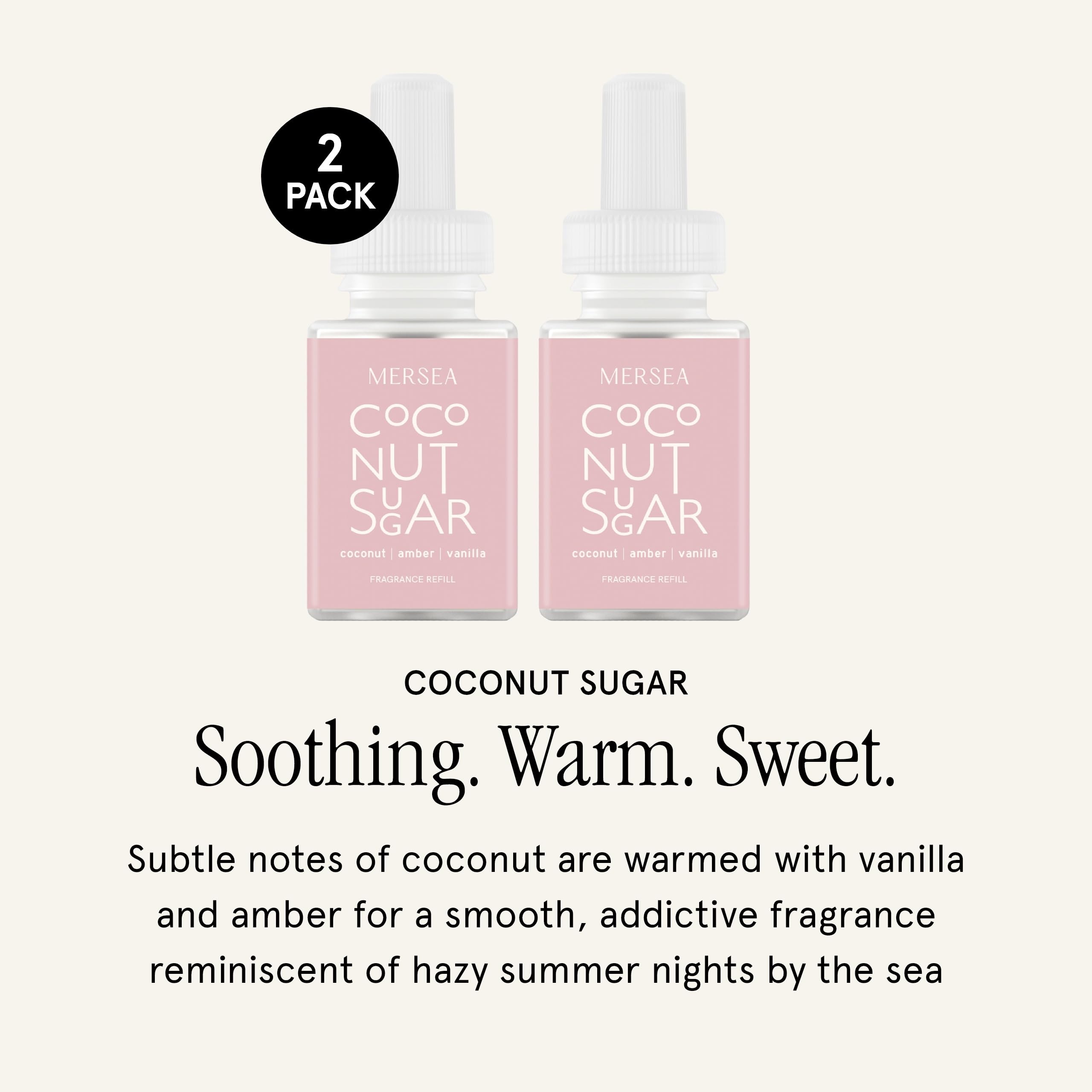 Pura x Mersea Home Diffuser Refill, 2 Pack, Coconut Sugar - Pura Official Product View 2