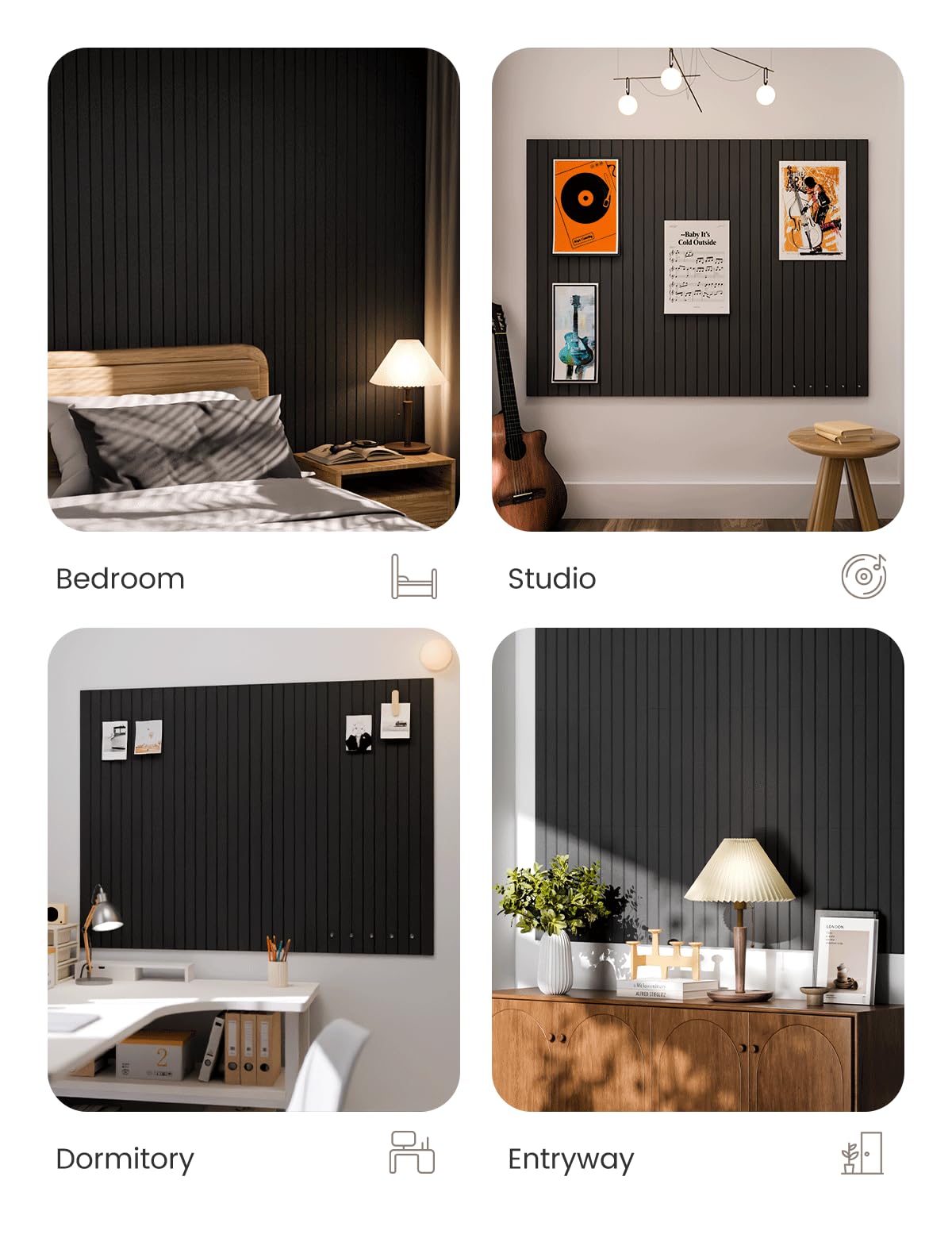 48 x 36 Large Felt Bulletin Board Black - Fluxynara Official Imagery - 8