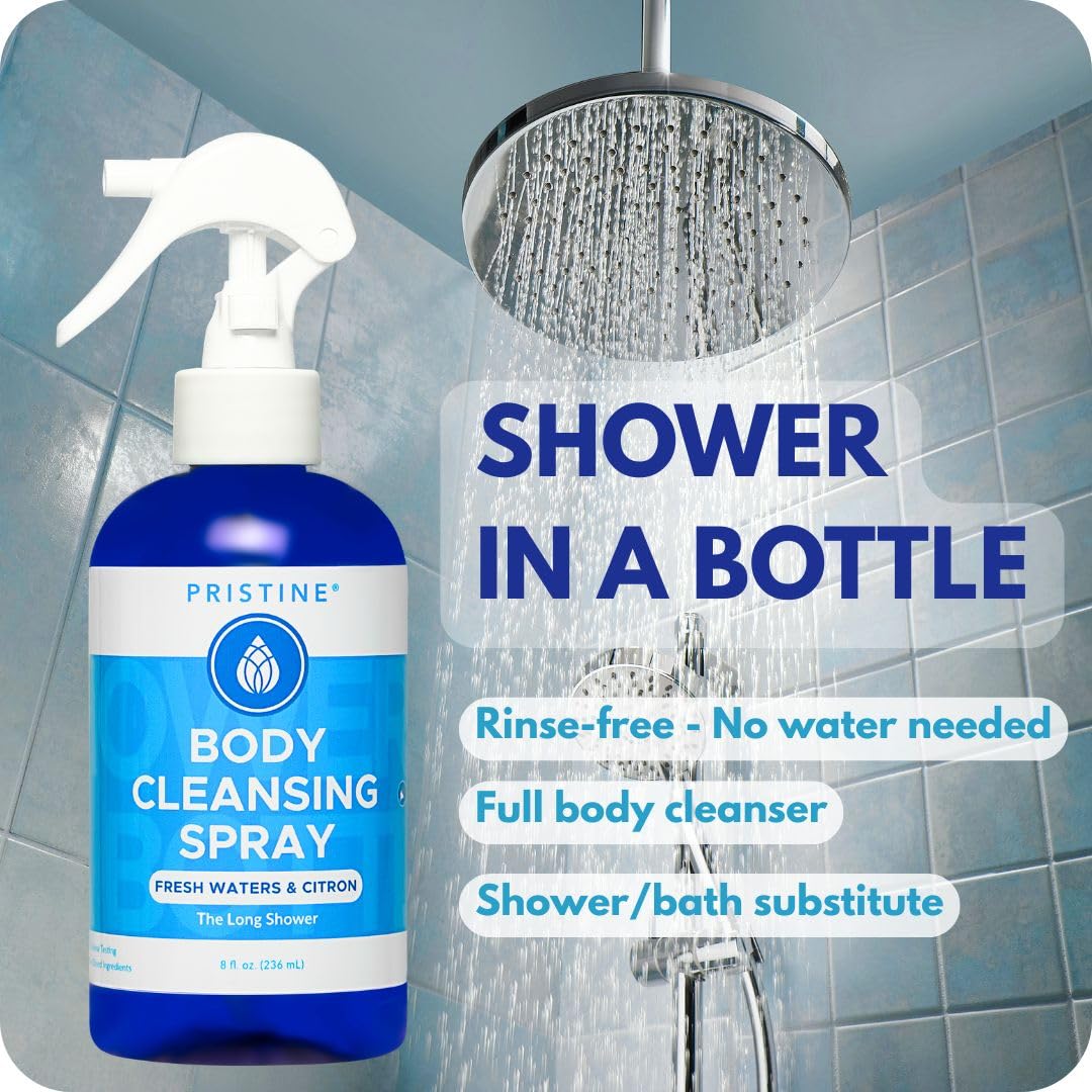 PRISTINE Body Cleansing Spray Premium No Rinse Body Wash - PRISTINE Official Imagery - 3