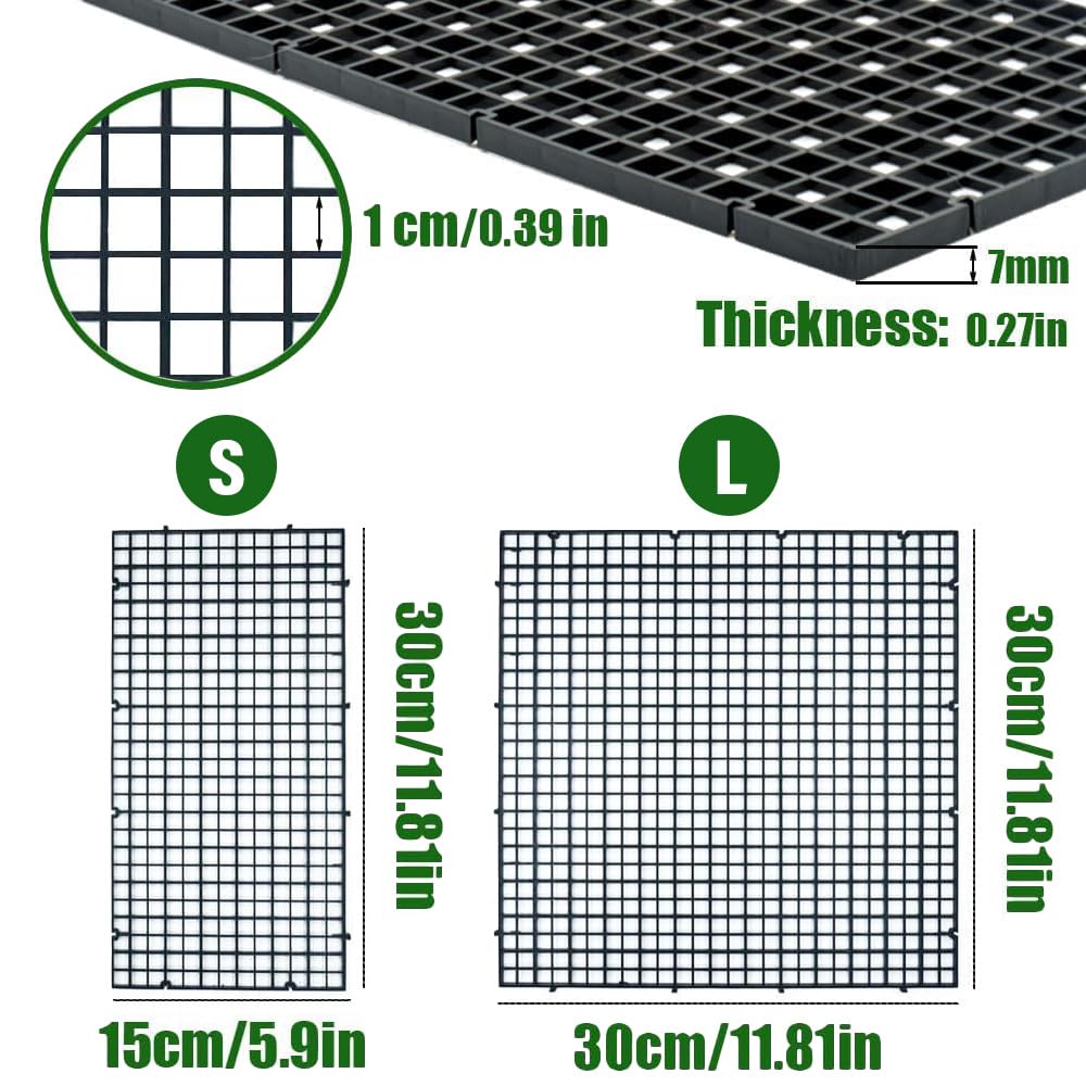 LINLAN 12 Pieces 11 8x11 8in Aquarium Grid Plastic Fish Tank - LINLAN Official Imagery - 3