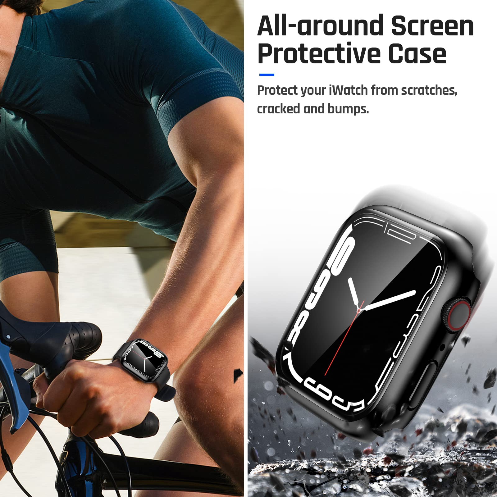Goton IP67 Waterproof Case with Glass for Apple Watch 40mm Series 6/5/ - View 5