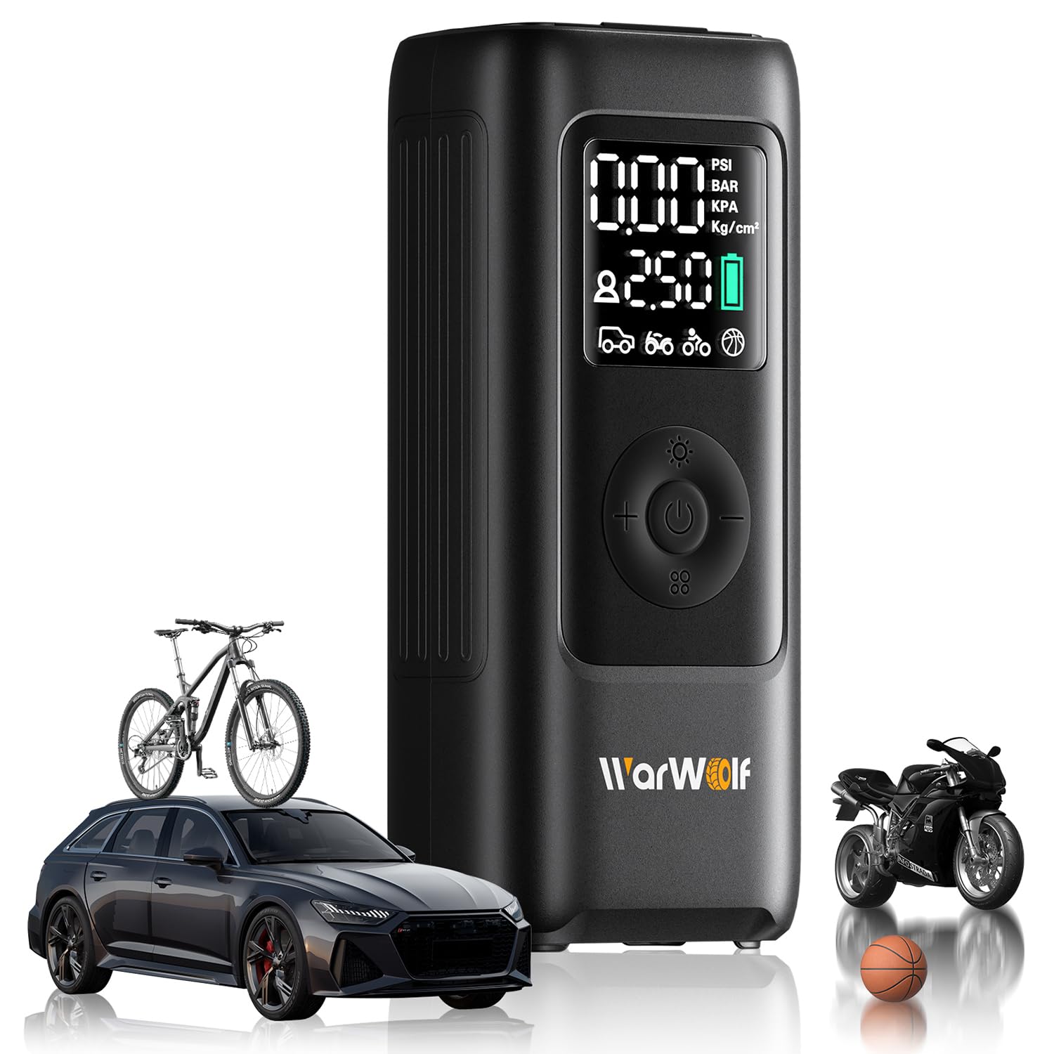 WarWolf 160PSI Tire Inflator Portable Air Compressor, Electric Air Pum - View 1