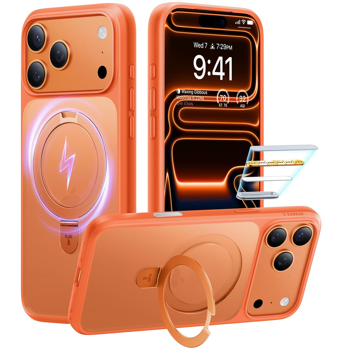 TORRAS for iPhone 17 Pro Case Magnetic Stand 4X Military - Premium Selection Official Imagery - 1