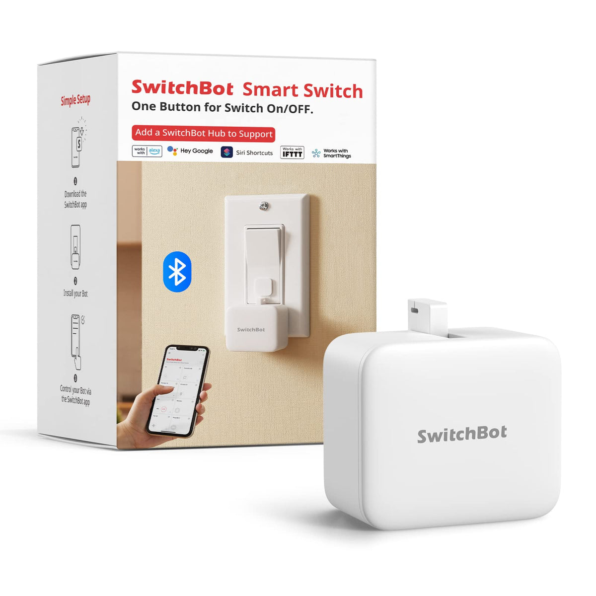 Switchbot Smart Switch Button Pusher Fingerbot for Rocker - SwitchBot Official Imagery - 1