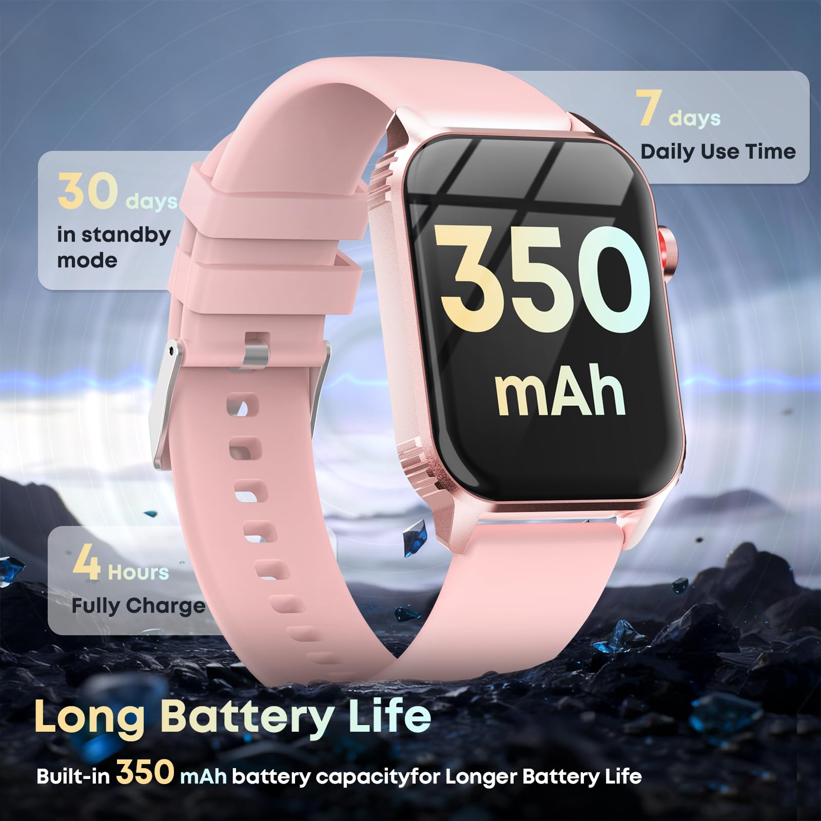 DIVOAZBVO Smart Watches for Women Men, 120 Sports Modes Smartwatch wit - View 4