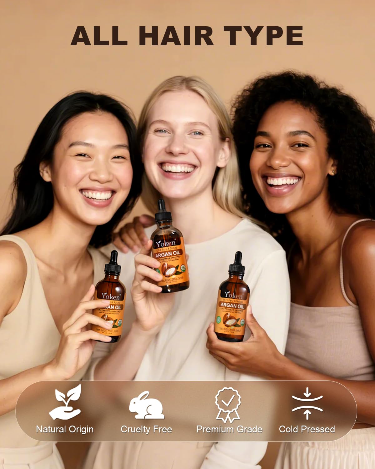 Yoken USDA Argan Oil , Cold Pressed Oil with Dropper for Hair Scalp Face - Yoken Official Product View 6