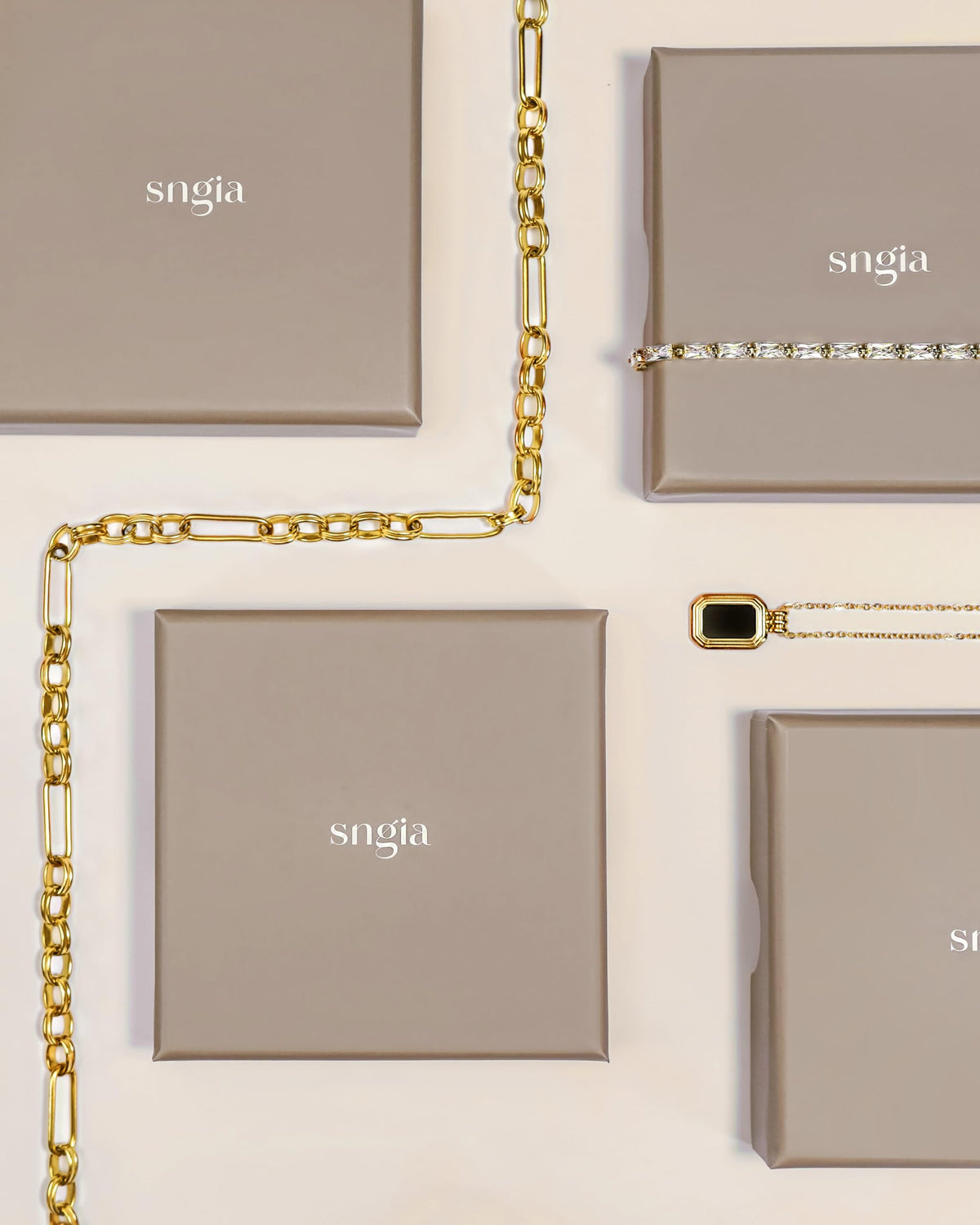 SNGIA Colorful 18K Gold Plated Bracelets for Women Stack - SNGIA Official Imagery - 7