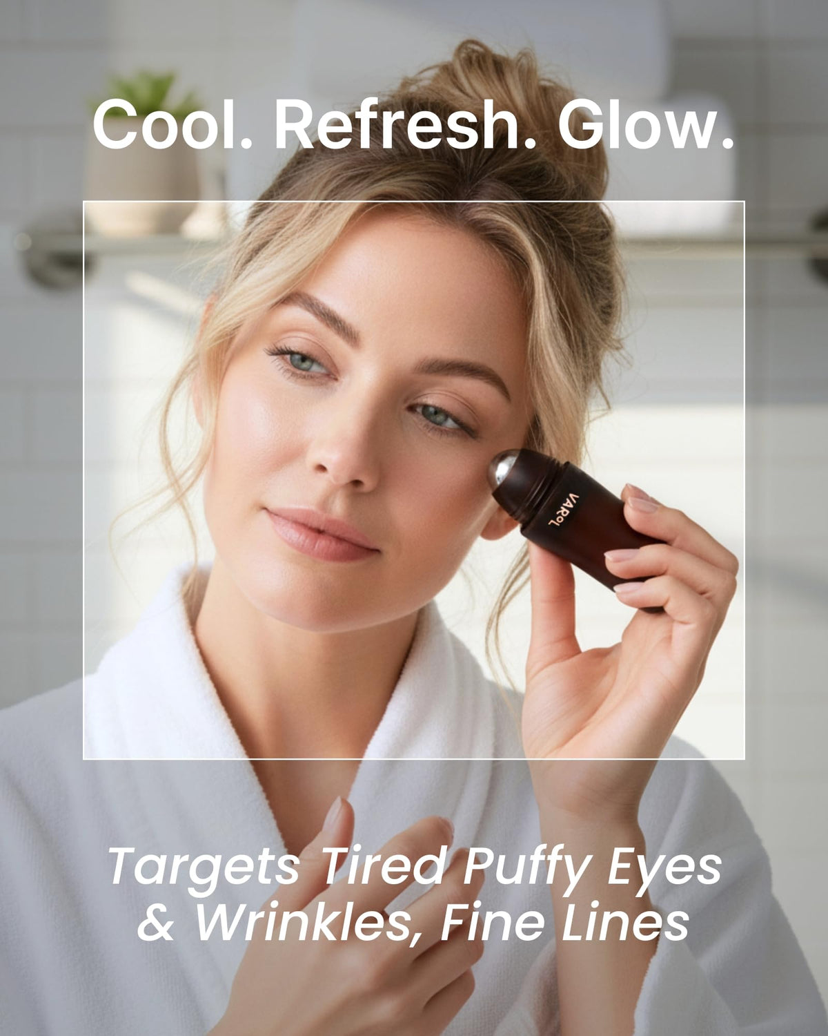 Ice Roll Serum for Face Puffy Eyes Under Eye Bags - VAROL Official Imagery - 3