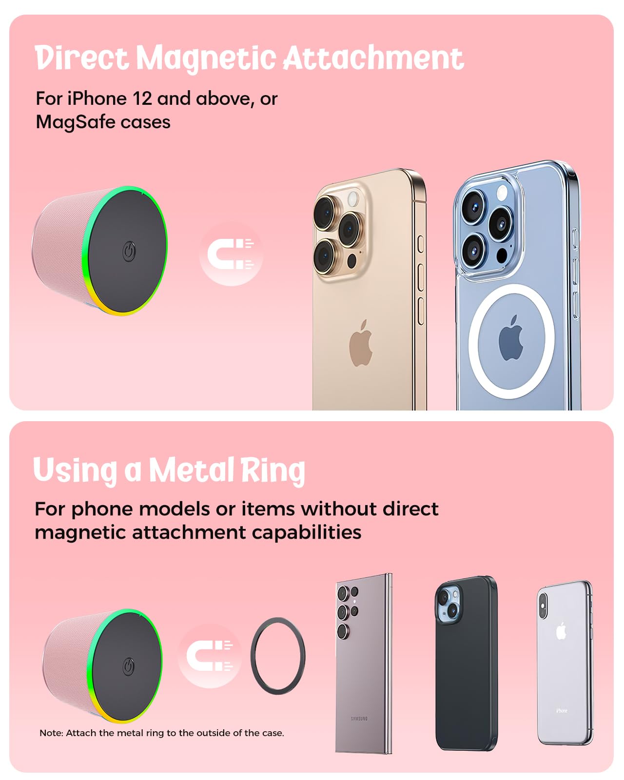dbsono Small Portable Bluetooth Speaker Birthday Gifts Magnetic Phone - View 8