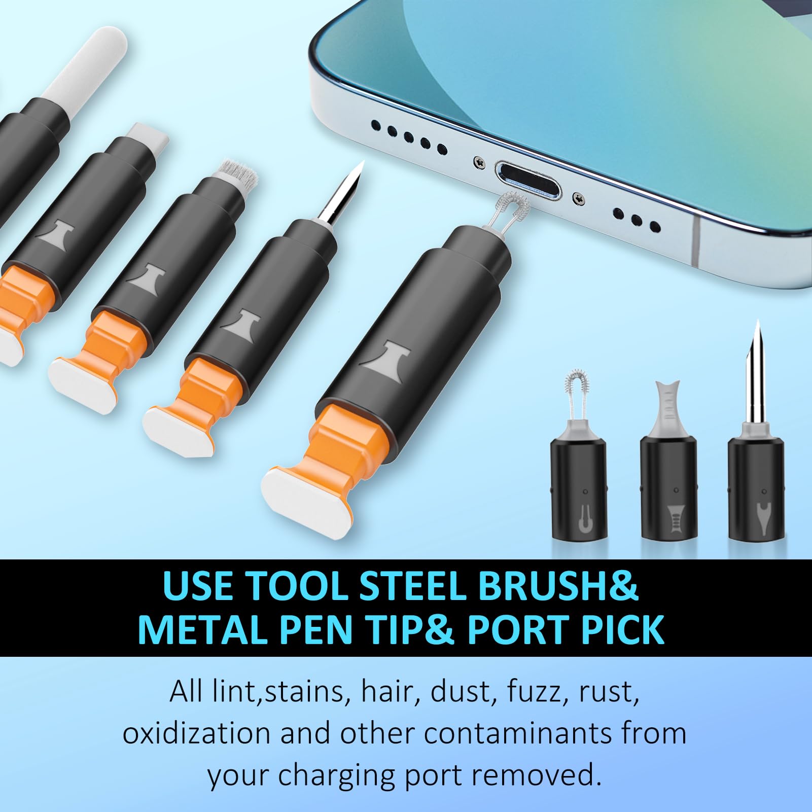 Ordilend iPhone Cleaning Kit for Charging Port Cleaner, Cleaner K - Ordilend Official Product View 2