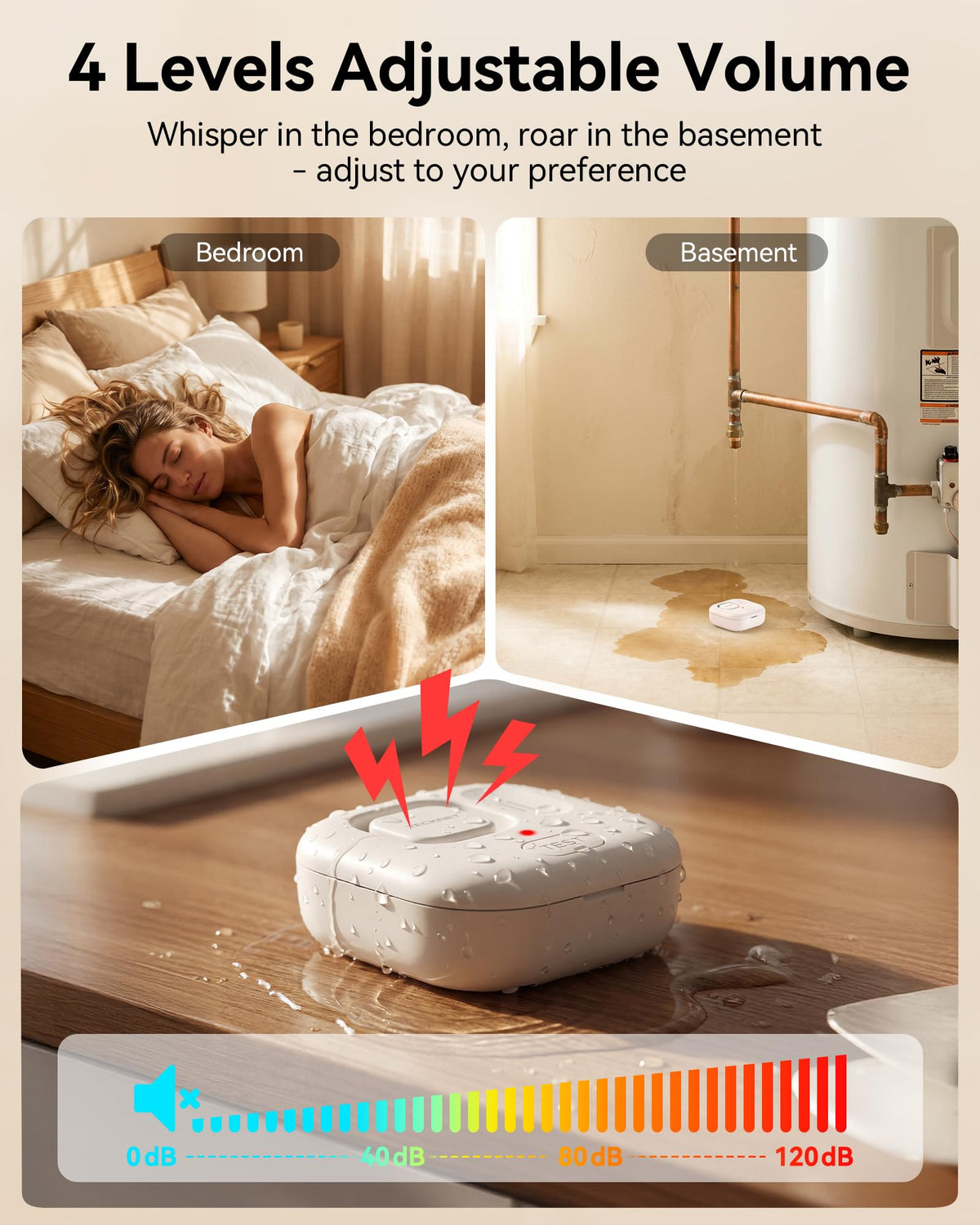 TECKNET Wi Fi Water Leak Detector Kit 120dB Smart Water - TECKNET Official Imagery - 5