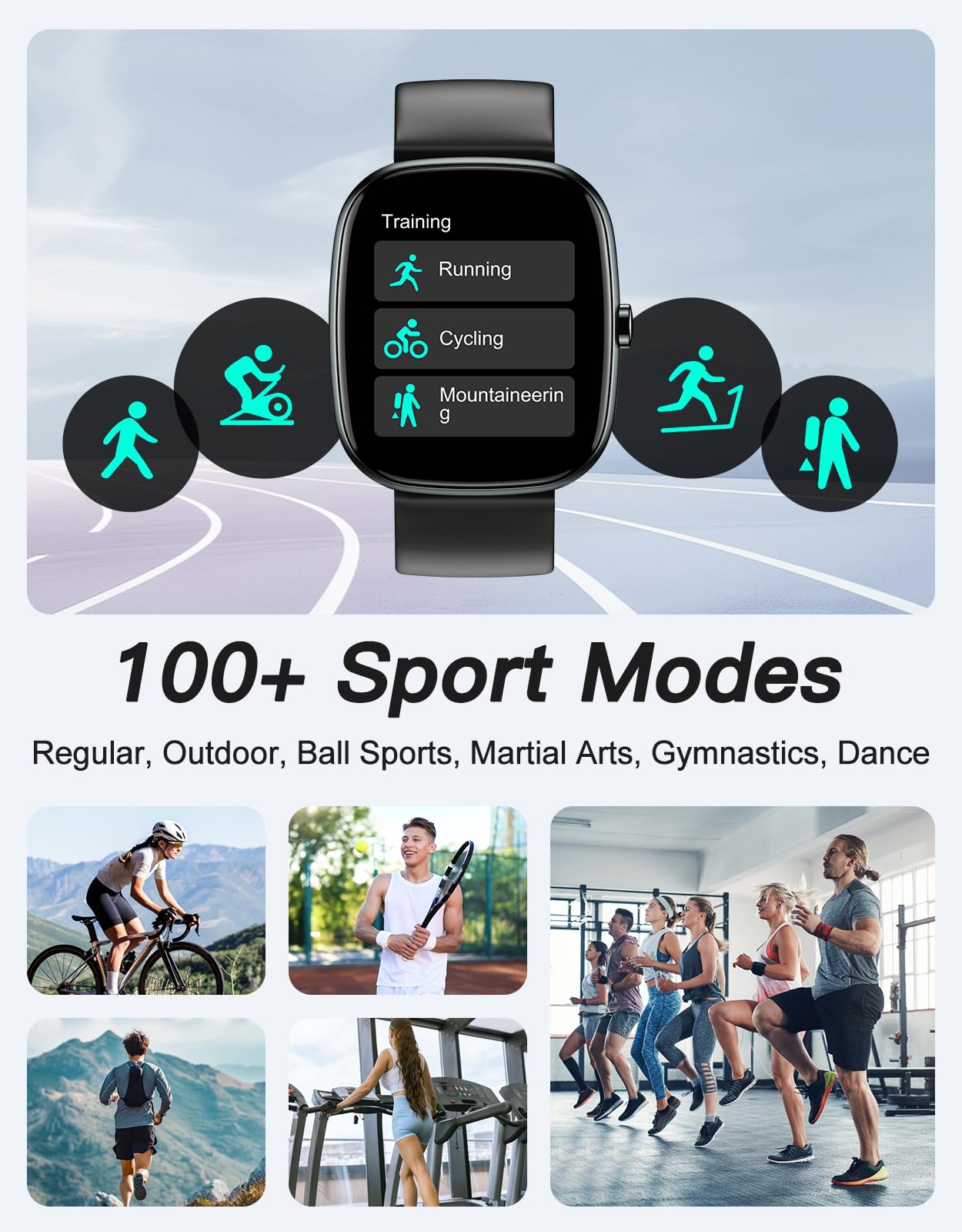 Cloudpoem Fitness Tracker, No Bluetooth No APP/Phone Needed, 1.8" Fitn - View 3