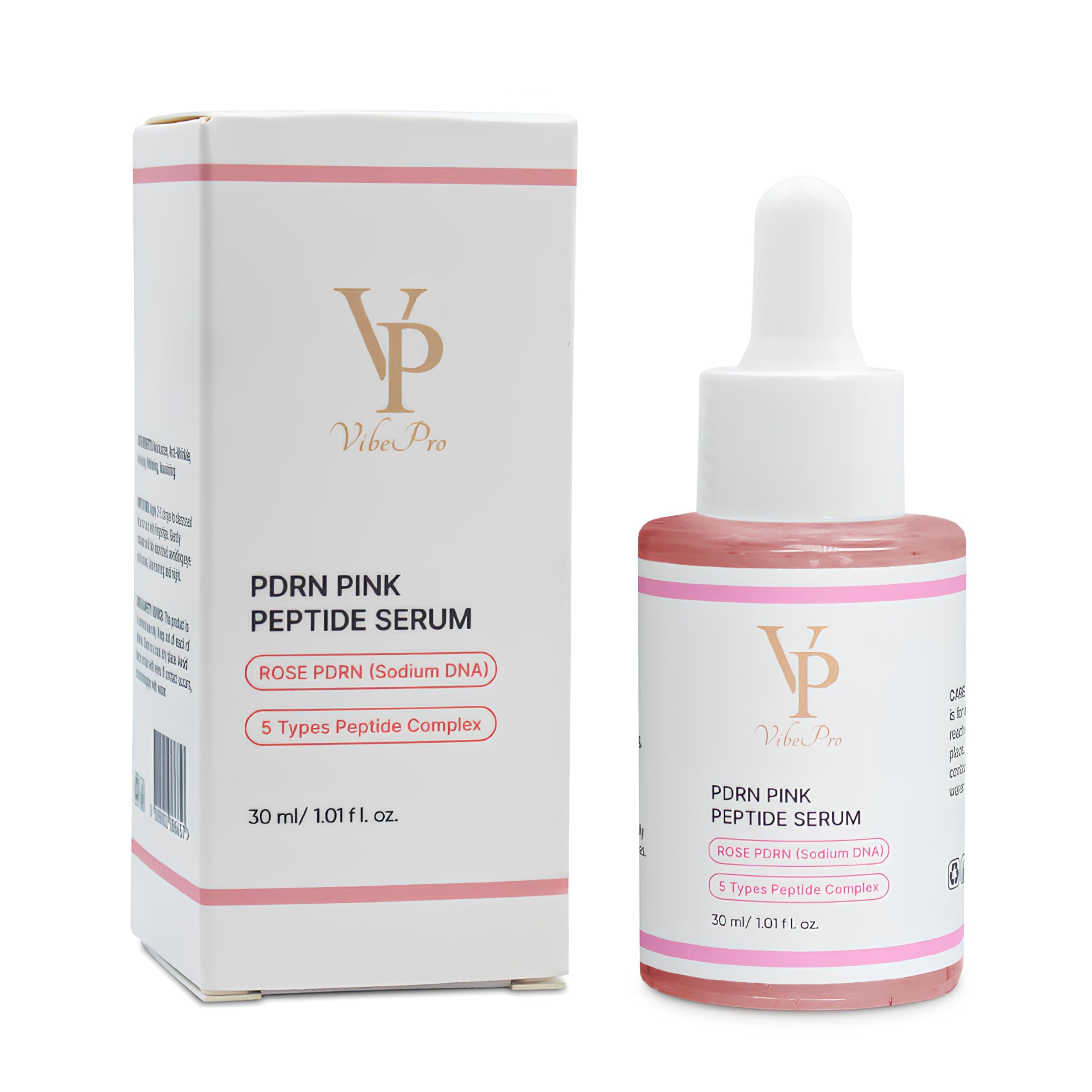VP VibePro PDRN Pink Peptide Facial Serum, Lightweight Hydrating - VibePro
