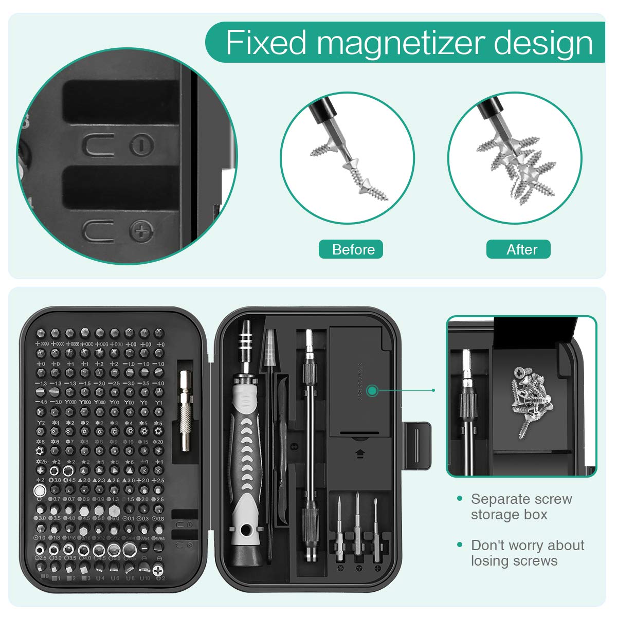 ORIA Precision Screwdriver Set 130 in 1 Magnetic Screwdriver - ORIA Official Imagery - 4