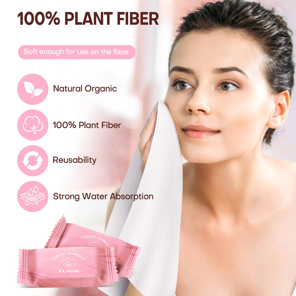 Disposable Face Towel Compressed Towel Tablets for Travel - FCaeon Official Imagery - 3