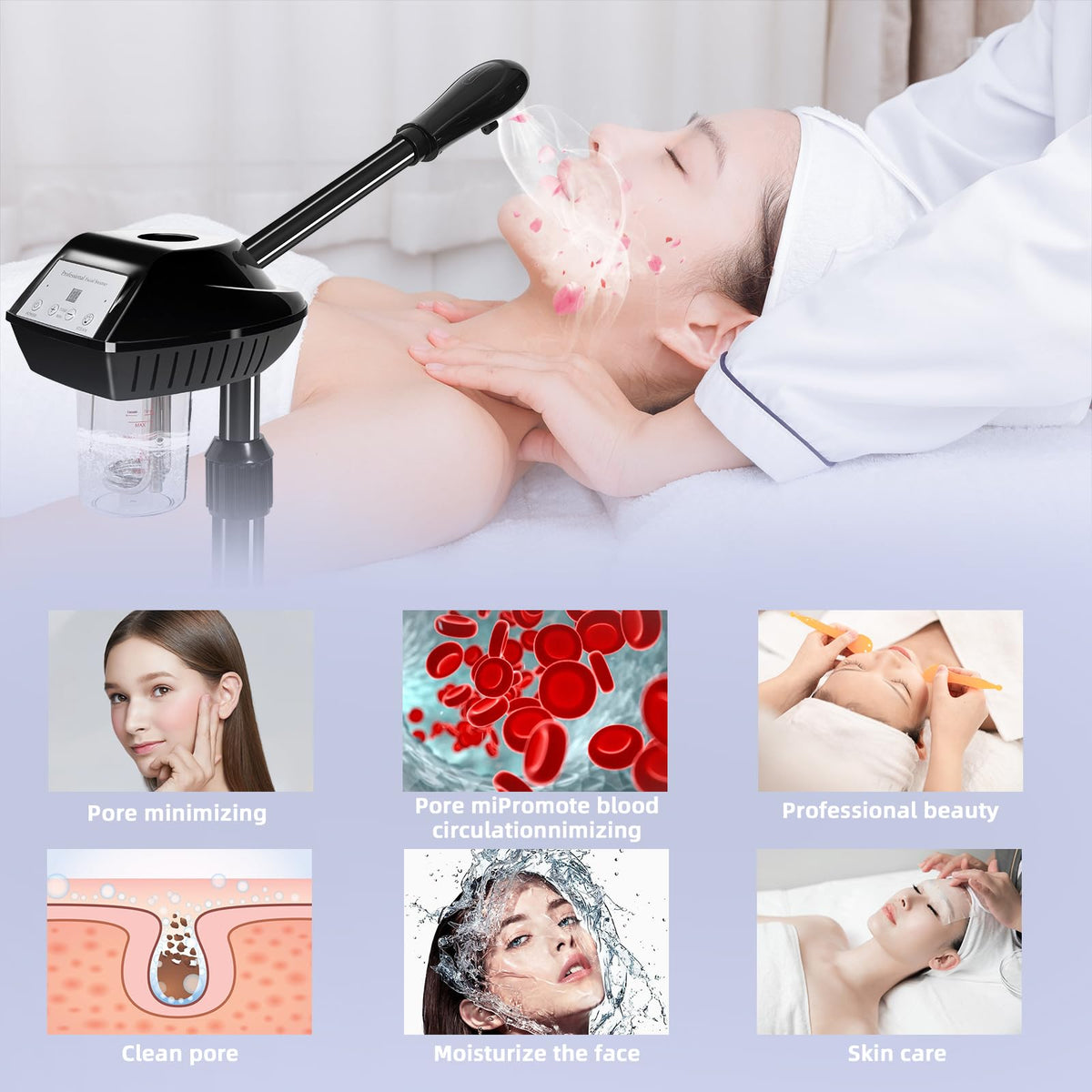 Retain Time Adjustable Height Facial Steame for Home Beauty - Retain Time Official Imagery - 6