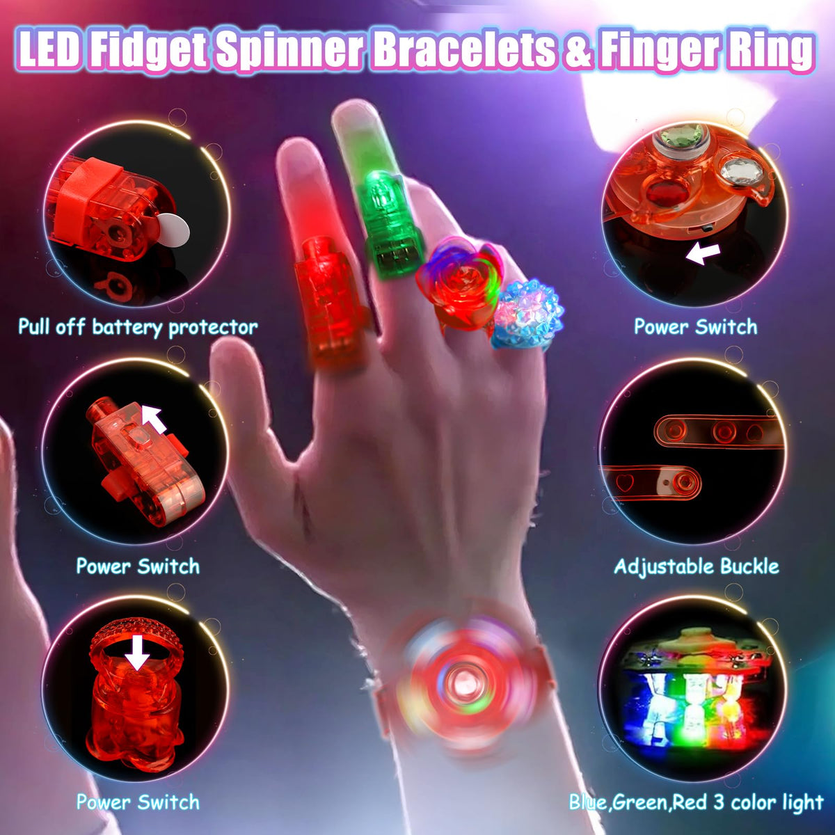 MIBOTE 269PCS Glow in the Dark Party Supplies for Kid Adults - MIBOTE Official Imagery - 6
