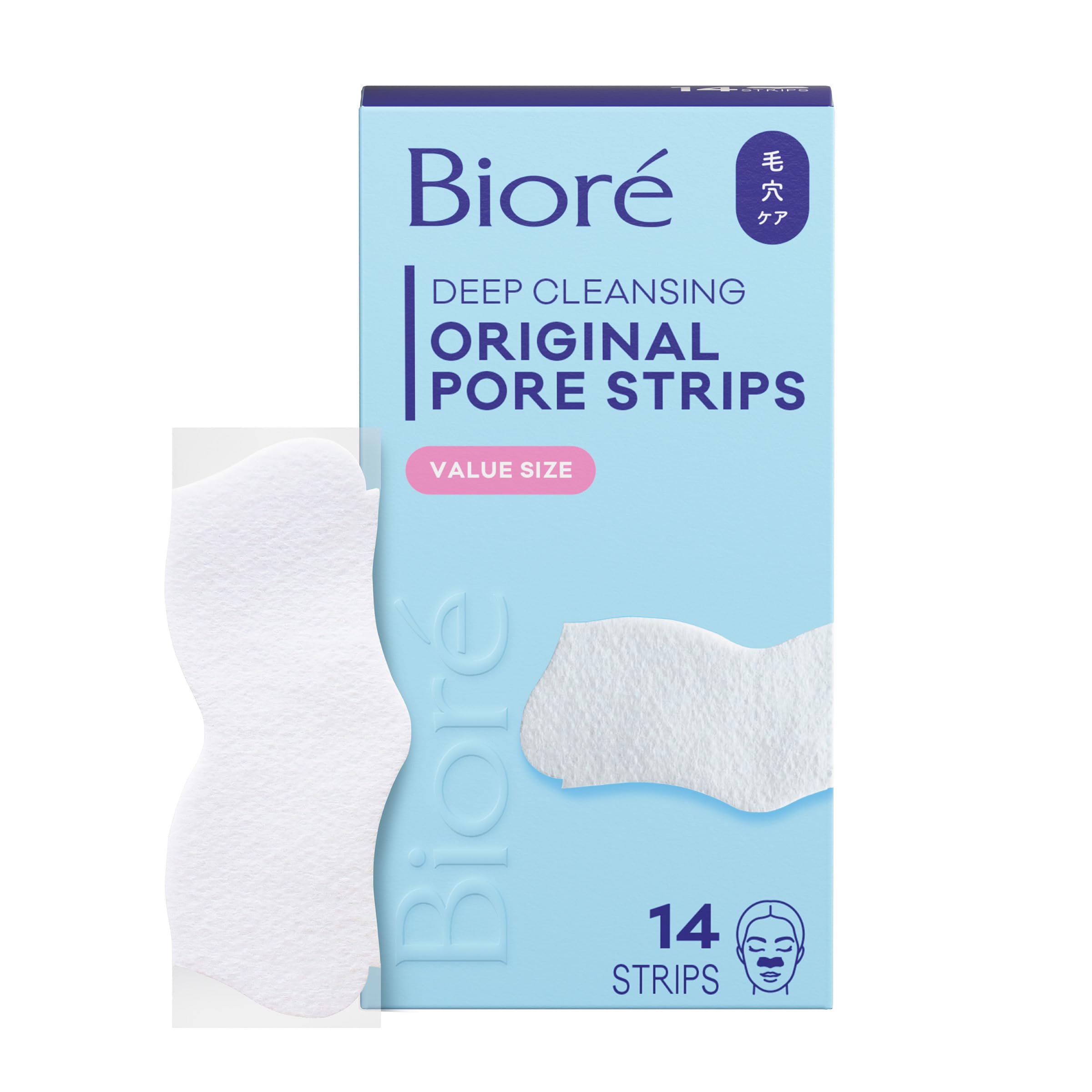 Bioré Original Blackhead Remover Strips, Deep Cleansing Nose - Product Imagery