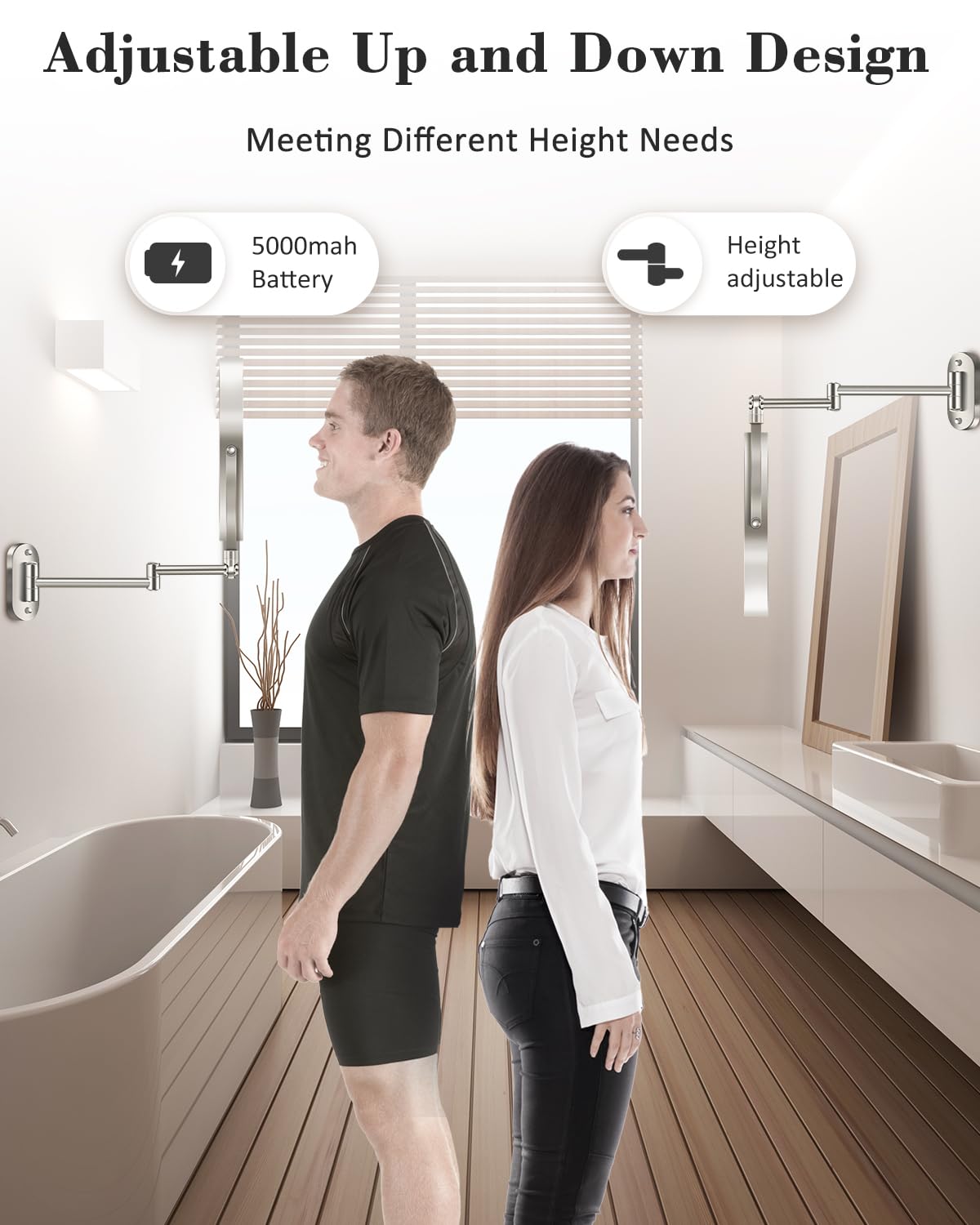 20X 9 Wall Mounted Magnifying Makeup Mirror with Light - vpu Official Imagery - 4