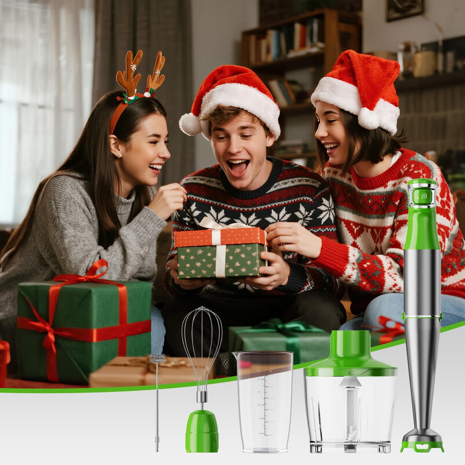 Turelar Immersion Blender Handheld Corded Hand Blenders Set 1100W by turelar - Angle View 2