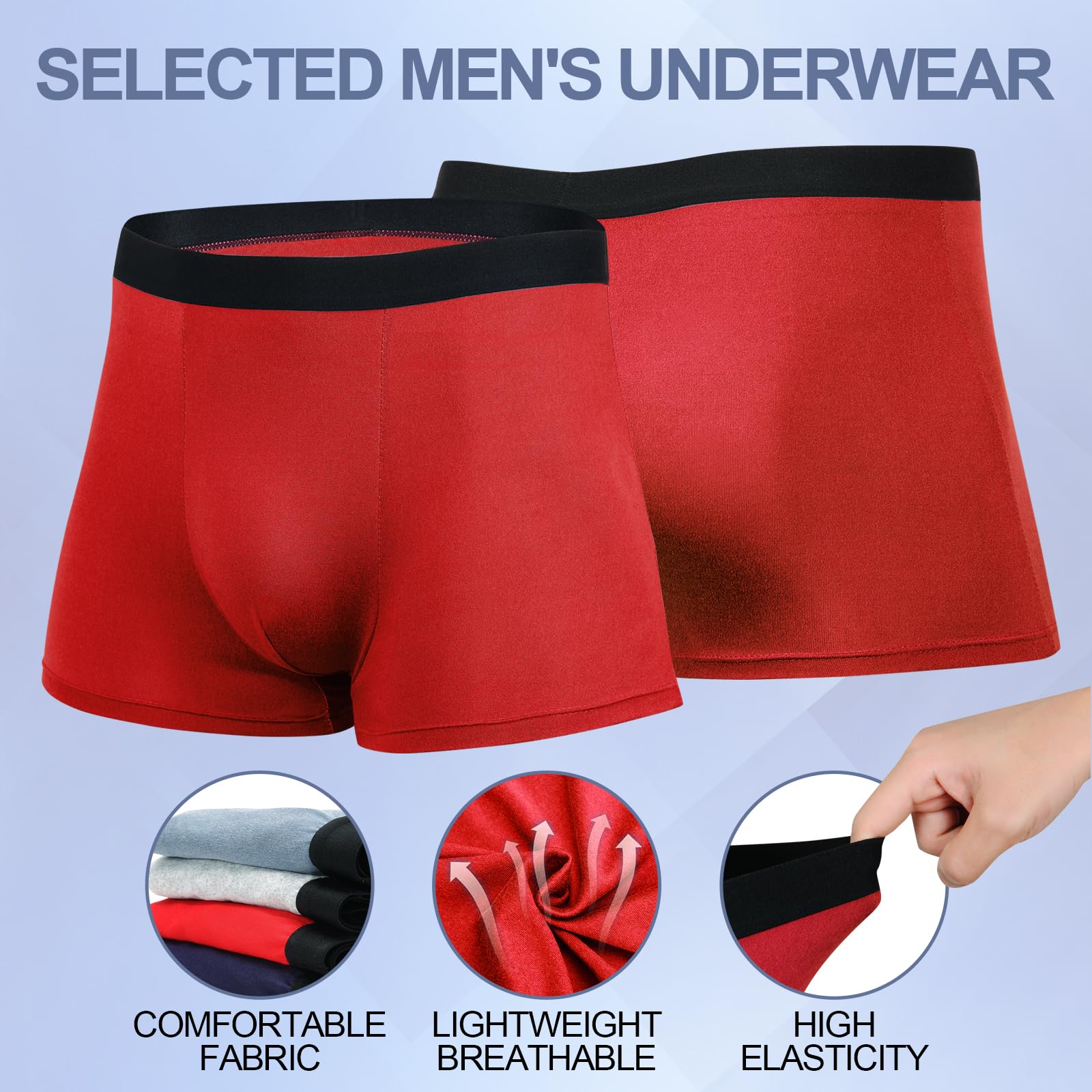 Sophproton 100 Pack Mens Cotton Boxer Briefs Bulk Pack Comfy Brea - Sophproton Official Product View 2