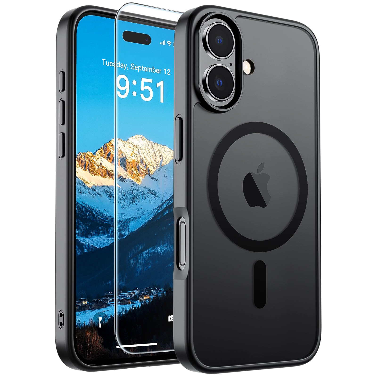 SUPFINE Magnetic for iPhone 17 Case Black with Screen Protector - SUPFINE Official Product View 1