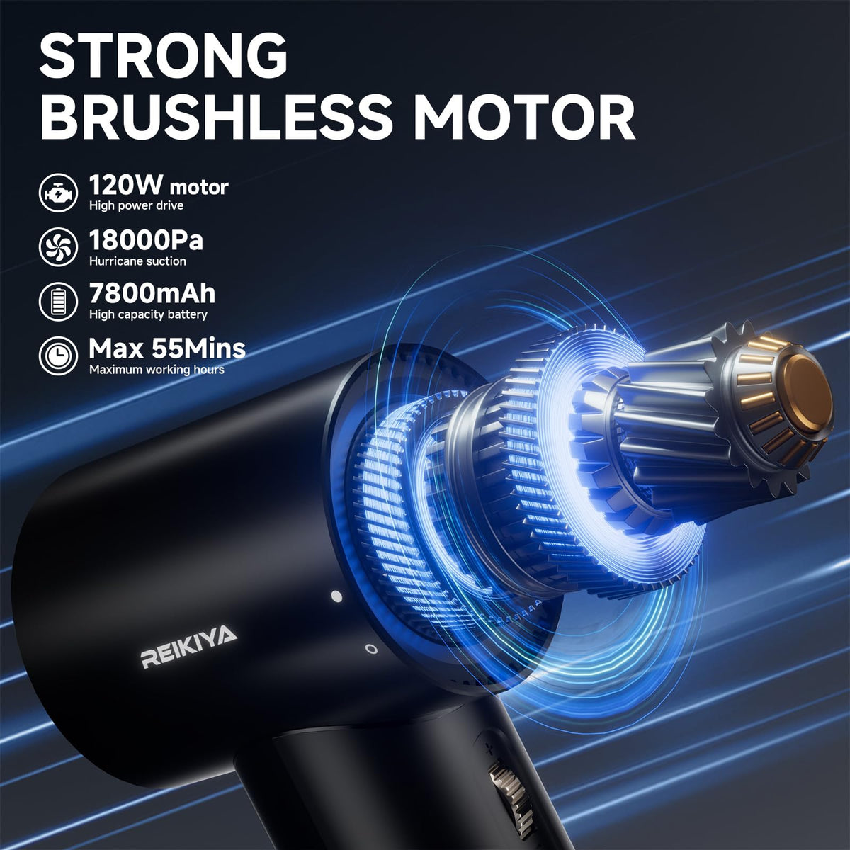 Computer Keyboard Cleaner Portable Vacuum and Compressed Air - REIKIYA Official Imagery - 6