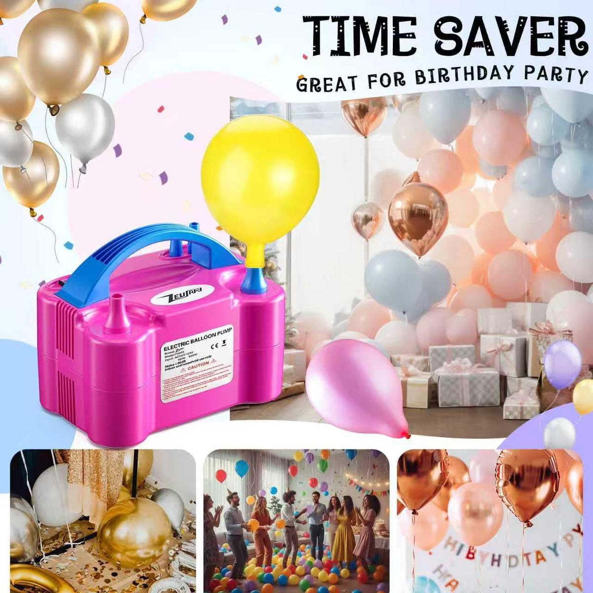 Portable Electric Balloon Pump - ZEUSRAY Official Imagery - 7