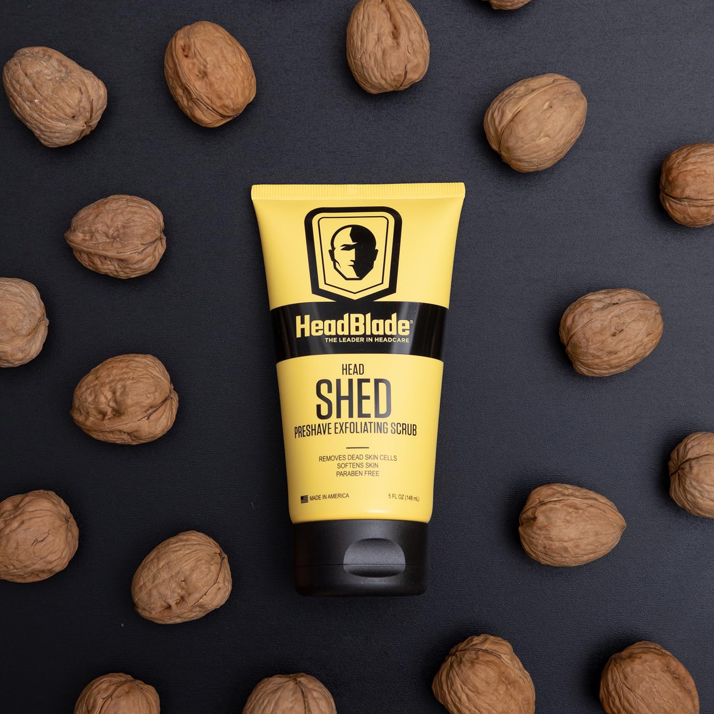 HeadBlade HeadShed Men's Exfoliating Scrub - Face Wash & Cleanser Removes Dead Skin - HeadBlade Official Product View 4